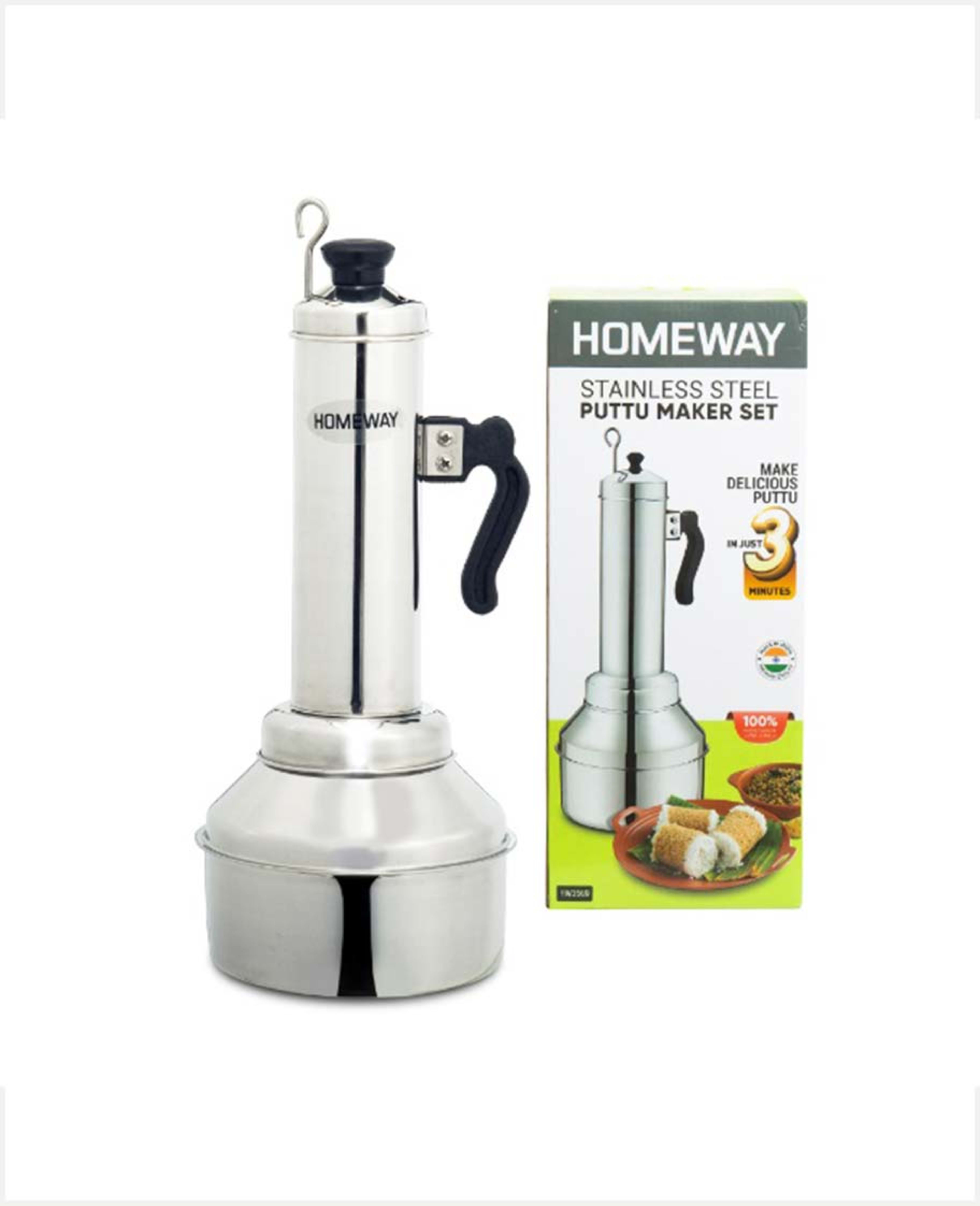 Homeway Stainless Steel Puttu Maker Set Hw3569