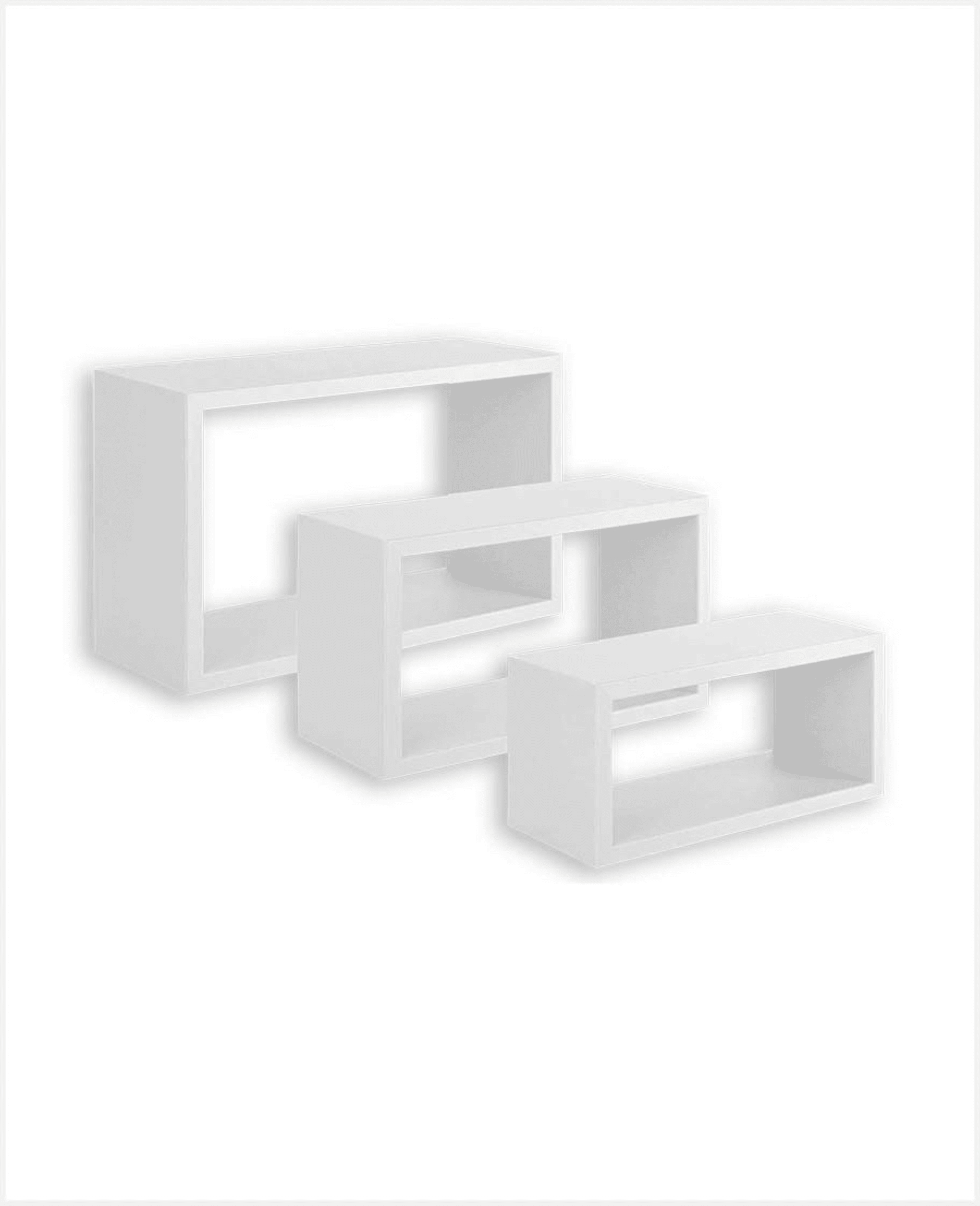 Feelings W2h1 Flt Wall Shelves Cuboid 3pcs Set Rj2123