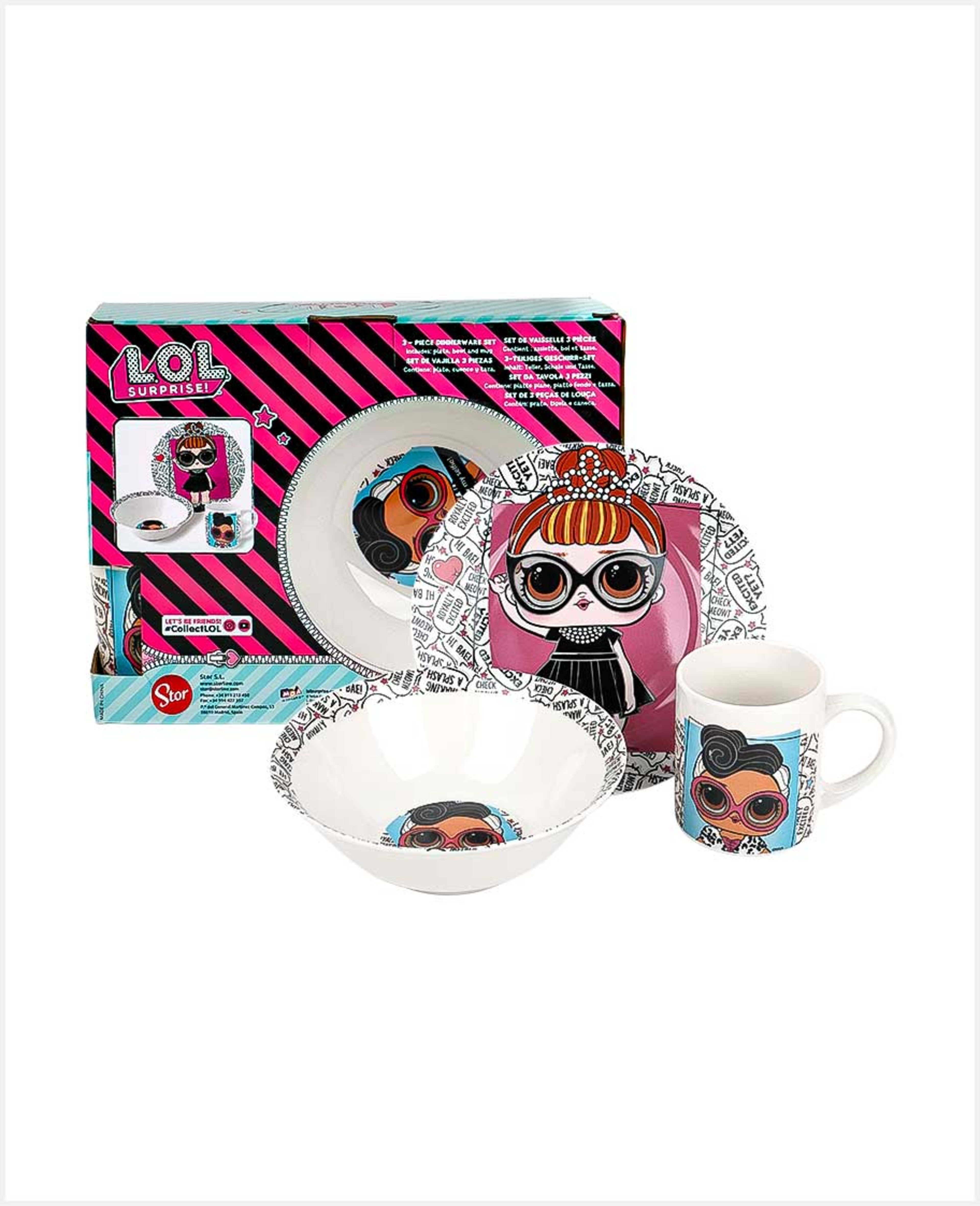 Disney W2h1 Dinner Set Lol Surprise Rock on 3pcs Rj1318