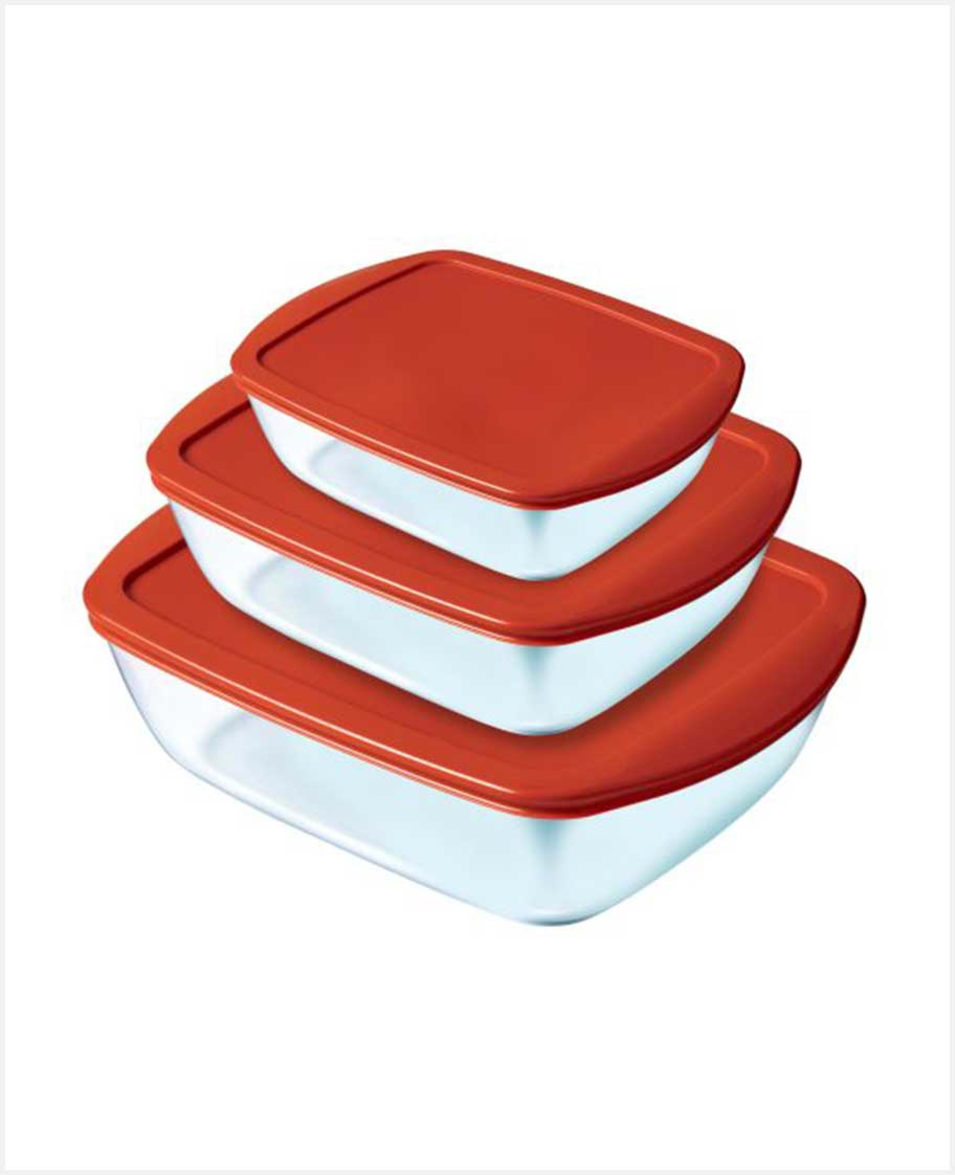 Pyrex Rectangular Set 0.4l+1.2l+2.5l 3pcs 913s341