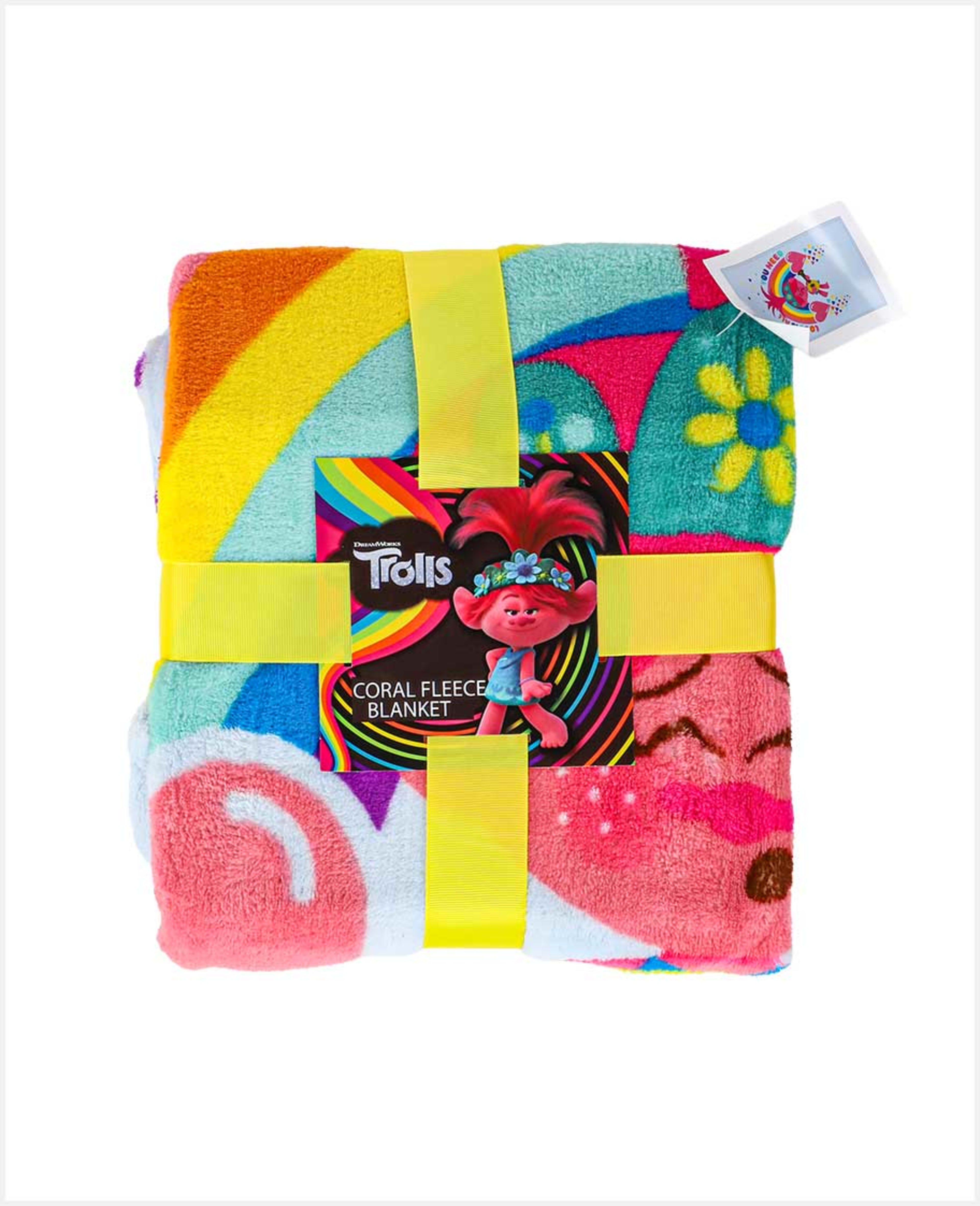 Yft W2h1 Blanket Trolls Coral Fleece 100x150cm Nht-gbl003