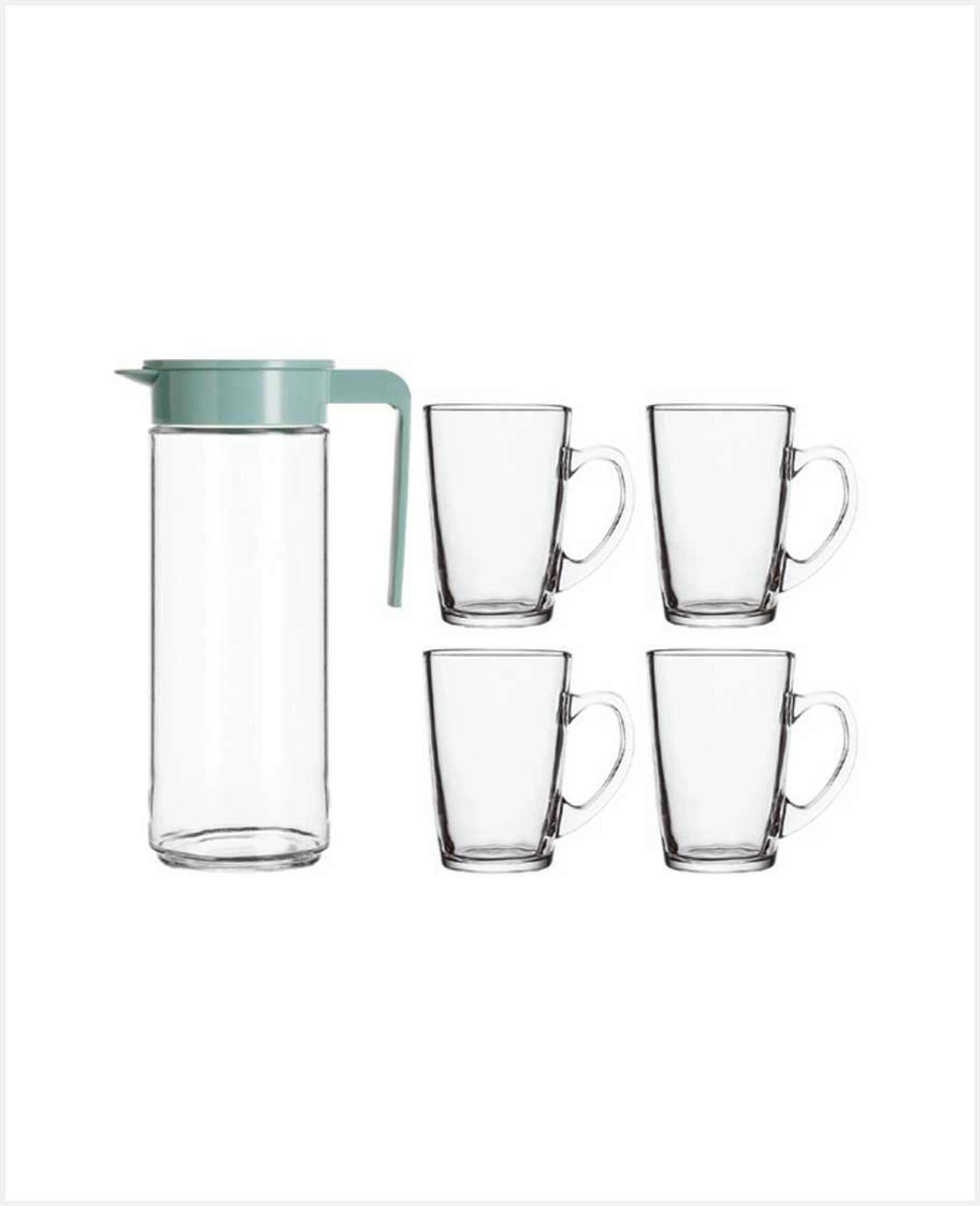 Royalford Water Jug Set 5pcs Set (1.0l Jug+4s Glass) Rf11028