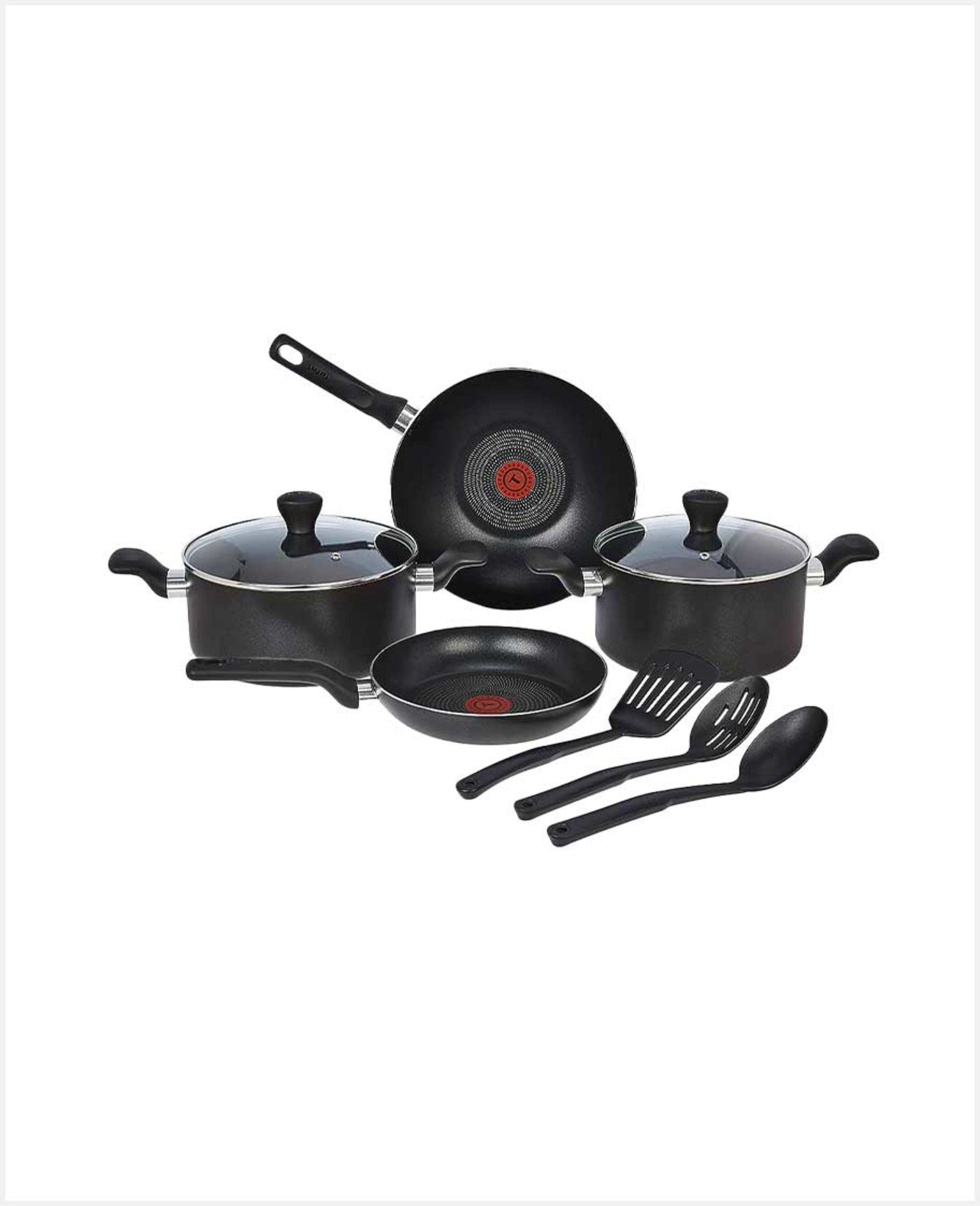 Tefal Supercook Cookware Black 9pcs Set B459s984