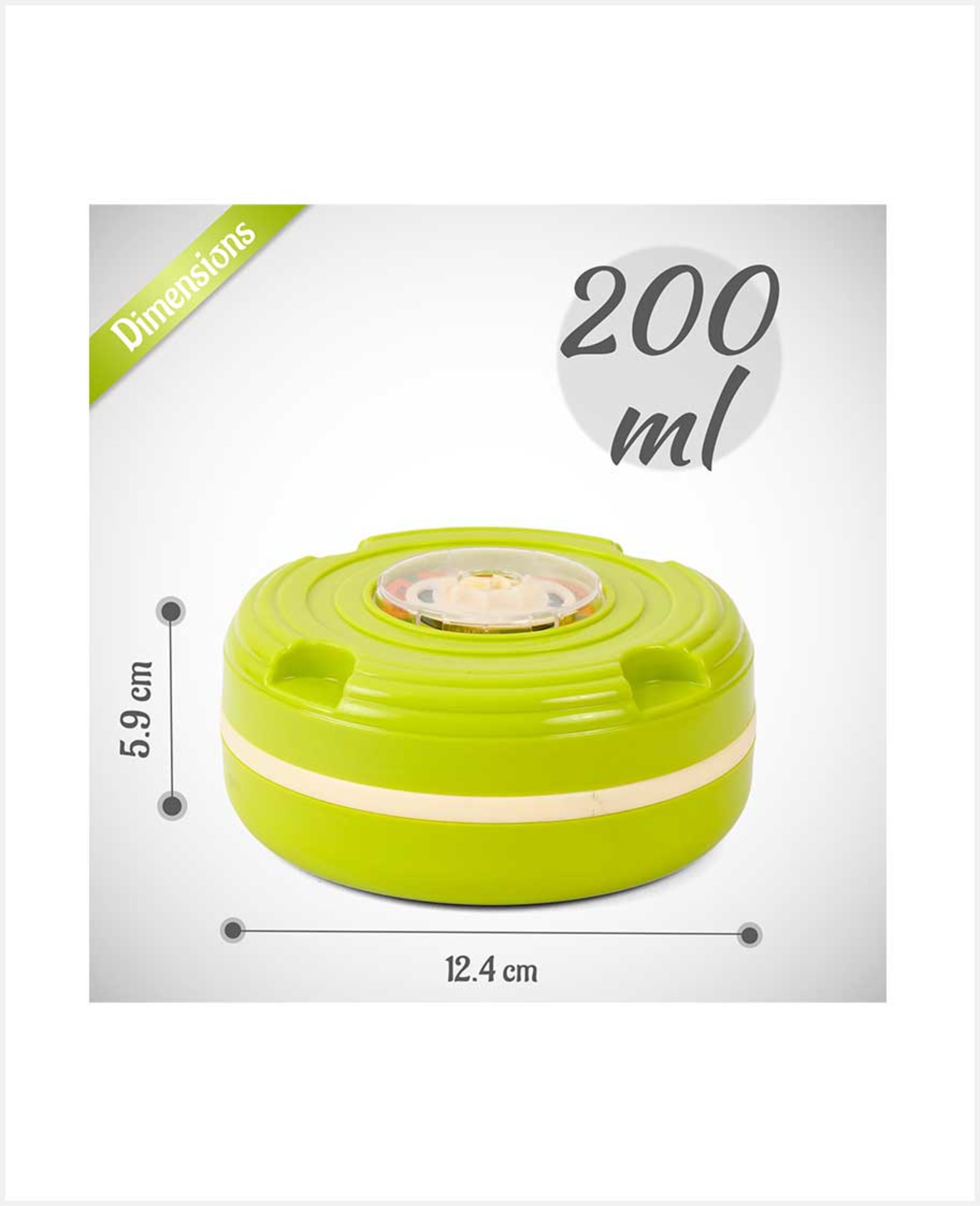 Milton Bts3 Food Insulatd Lunch Box Green 200ml Mt_ff200_lg - image 3