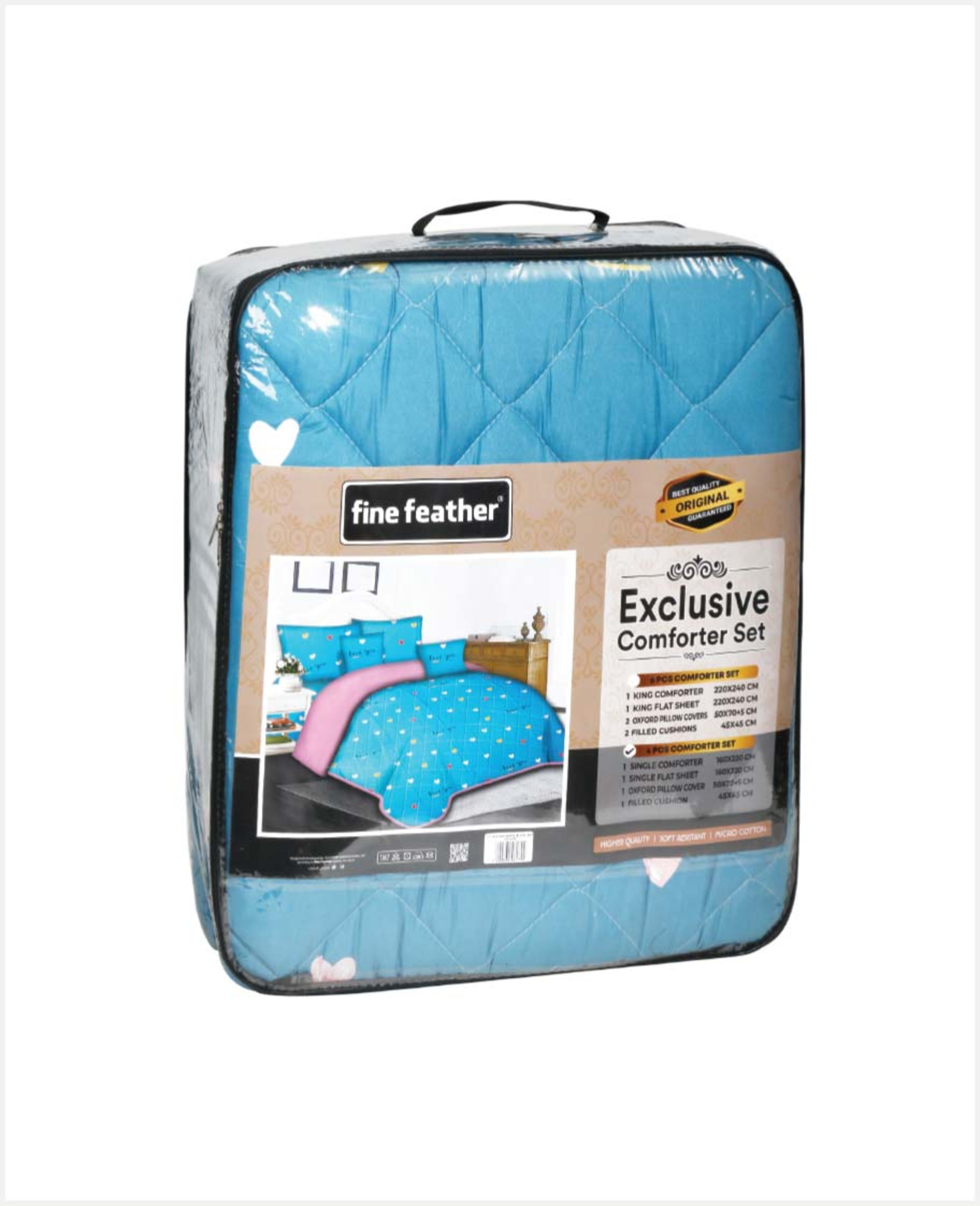 Fine Feather Single Comforter 4pcs Set 160x220 Ff1564