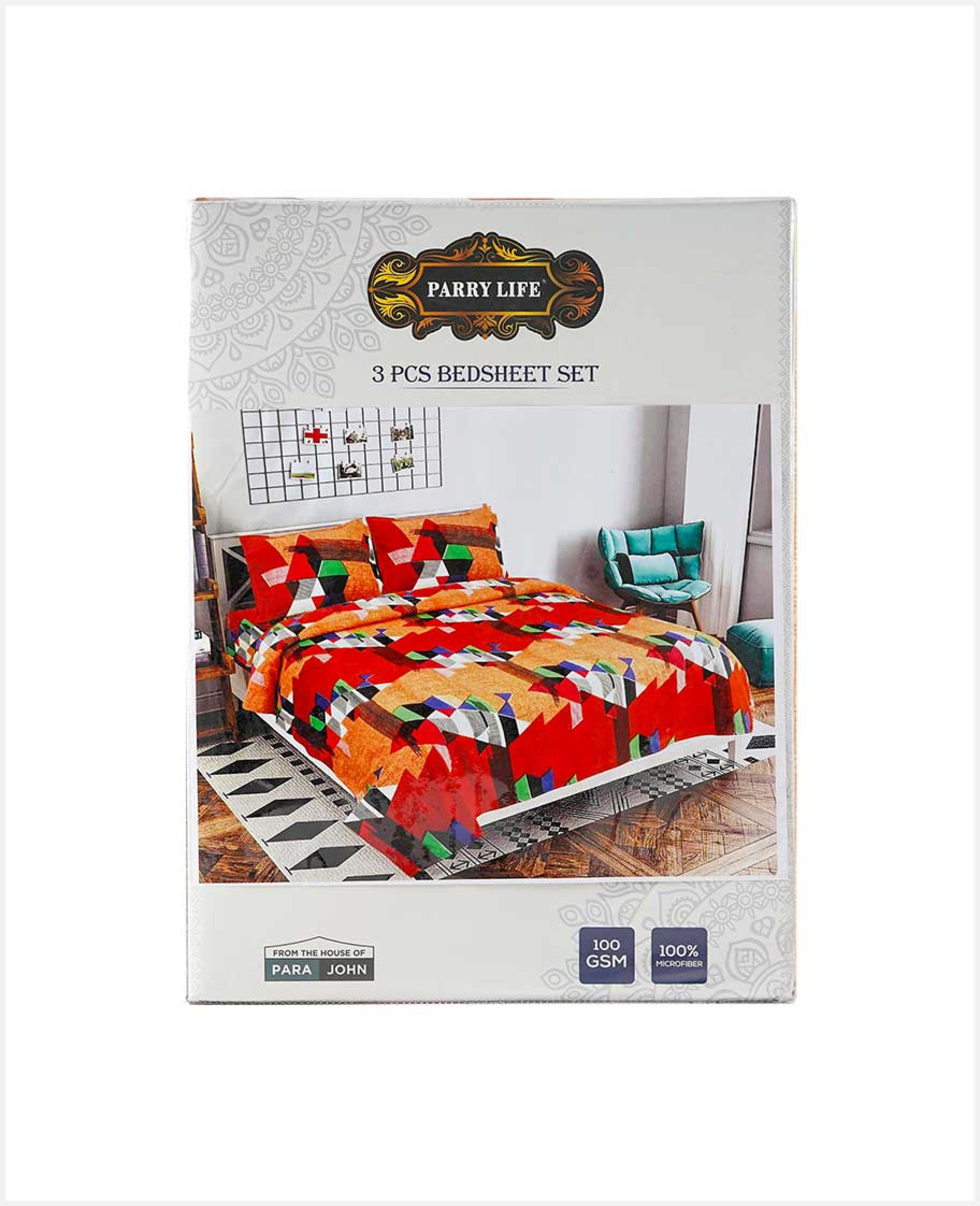 Parry Life Bedsheet Double Book Type 3pcs Plbs7666