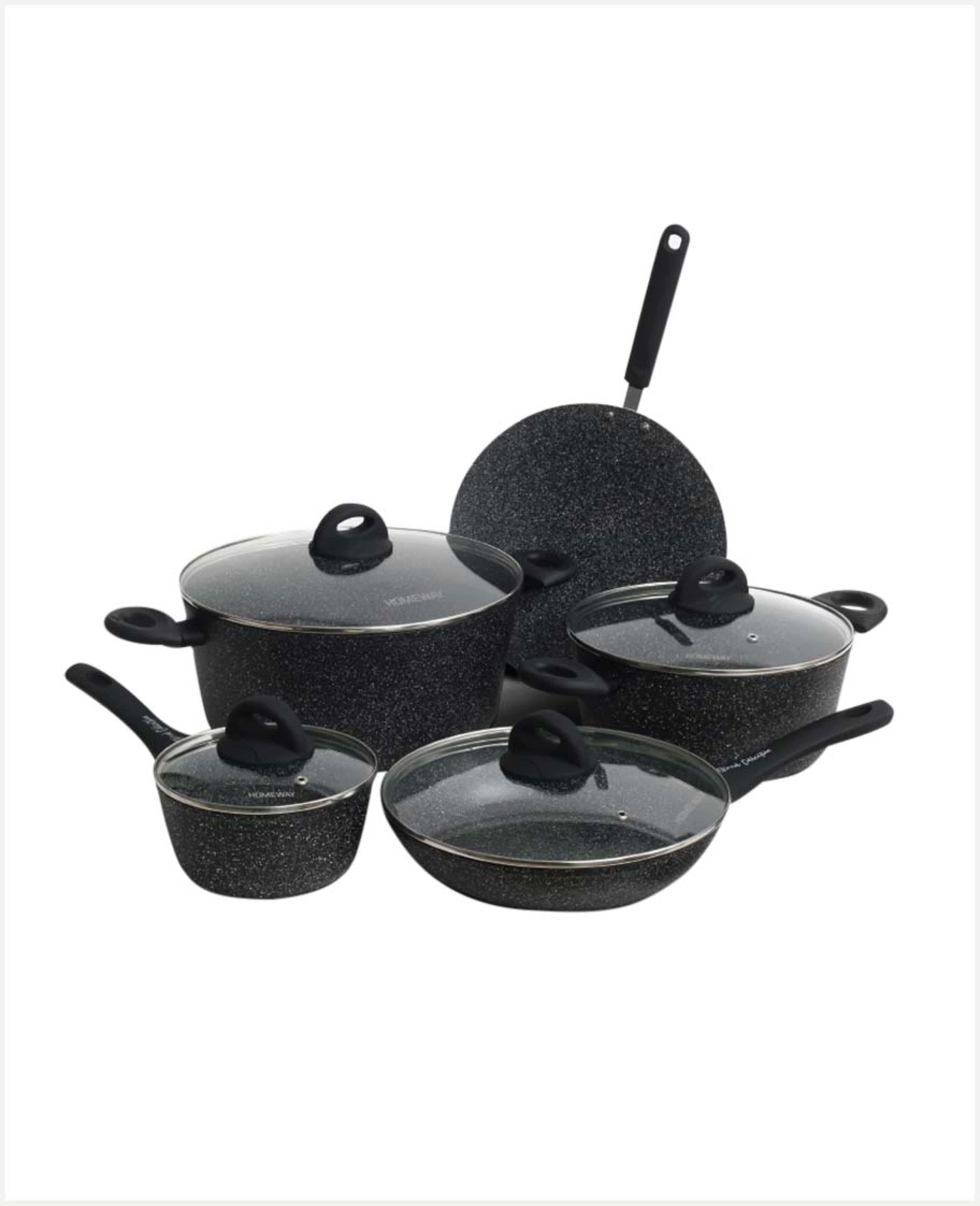 Homeway Marble Cookware Set Forged 10pcs Hw3686