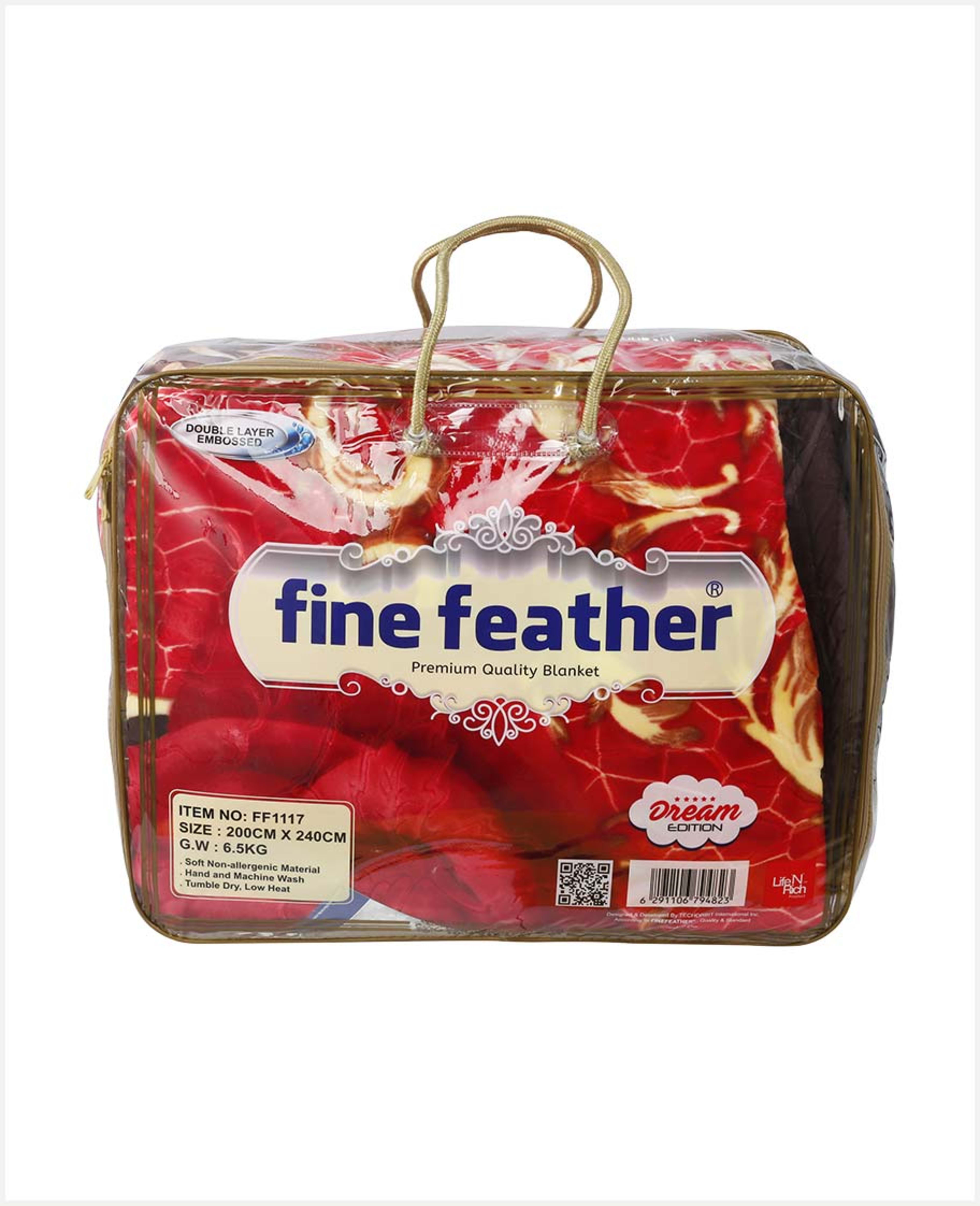Fine Feather 2 Ply Embossed Blanket 200x240cm/6.5kg Ff1117