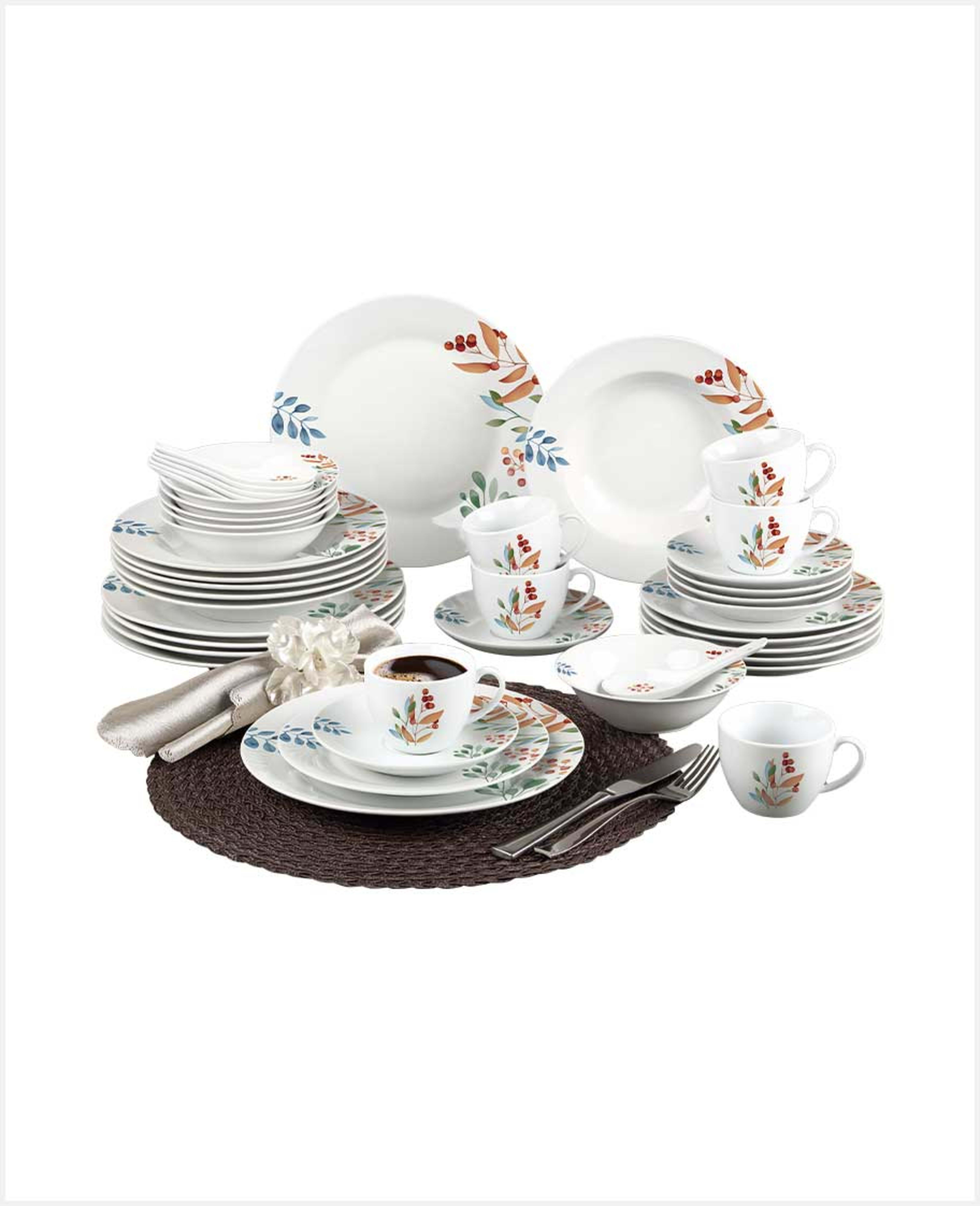 Royal Blue Dinner Set D4 42pcs Gs23.618