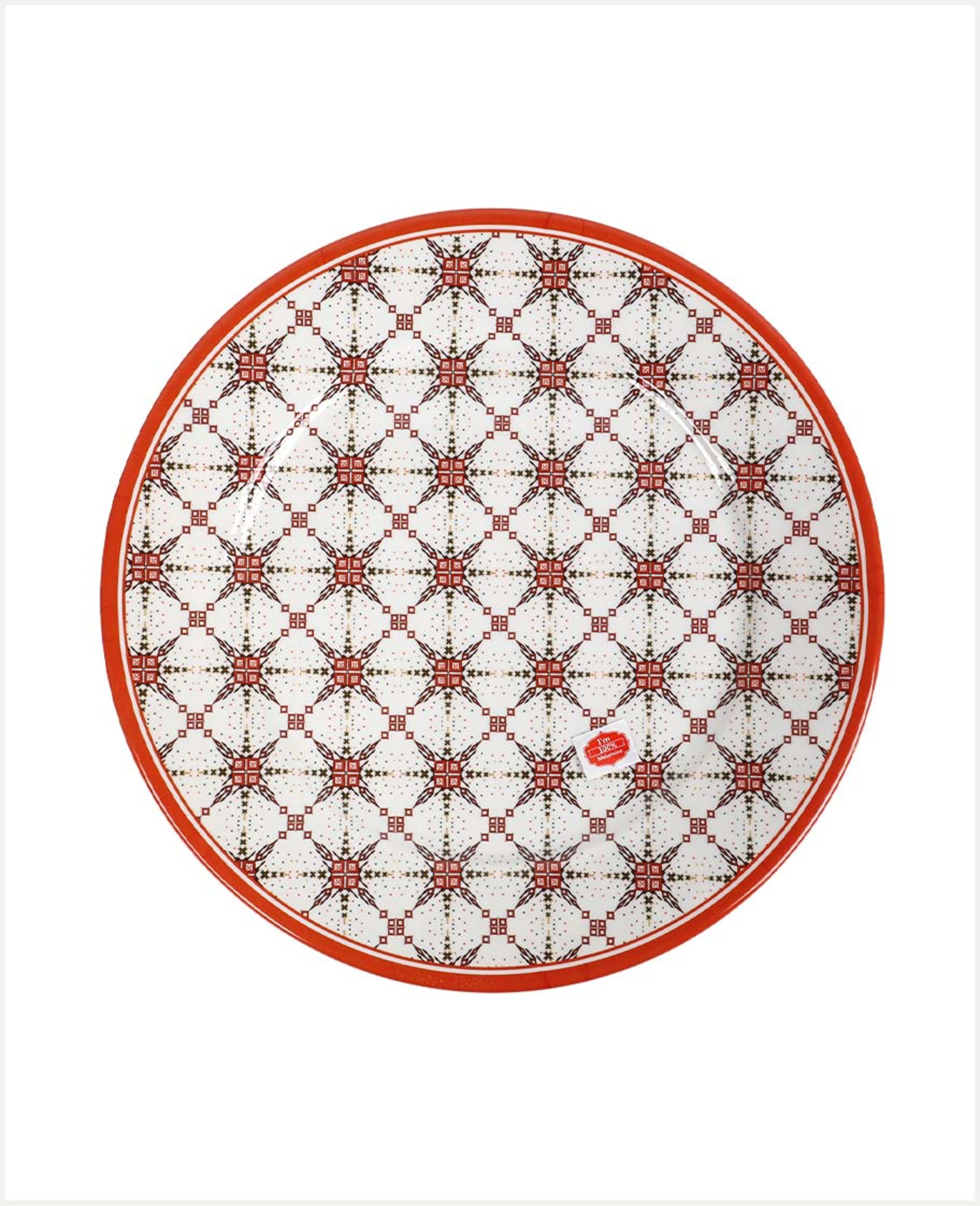 Harmony Melamine Round Dinner Plate Orange Red 28cm Kb127-1