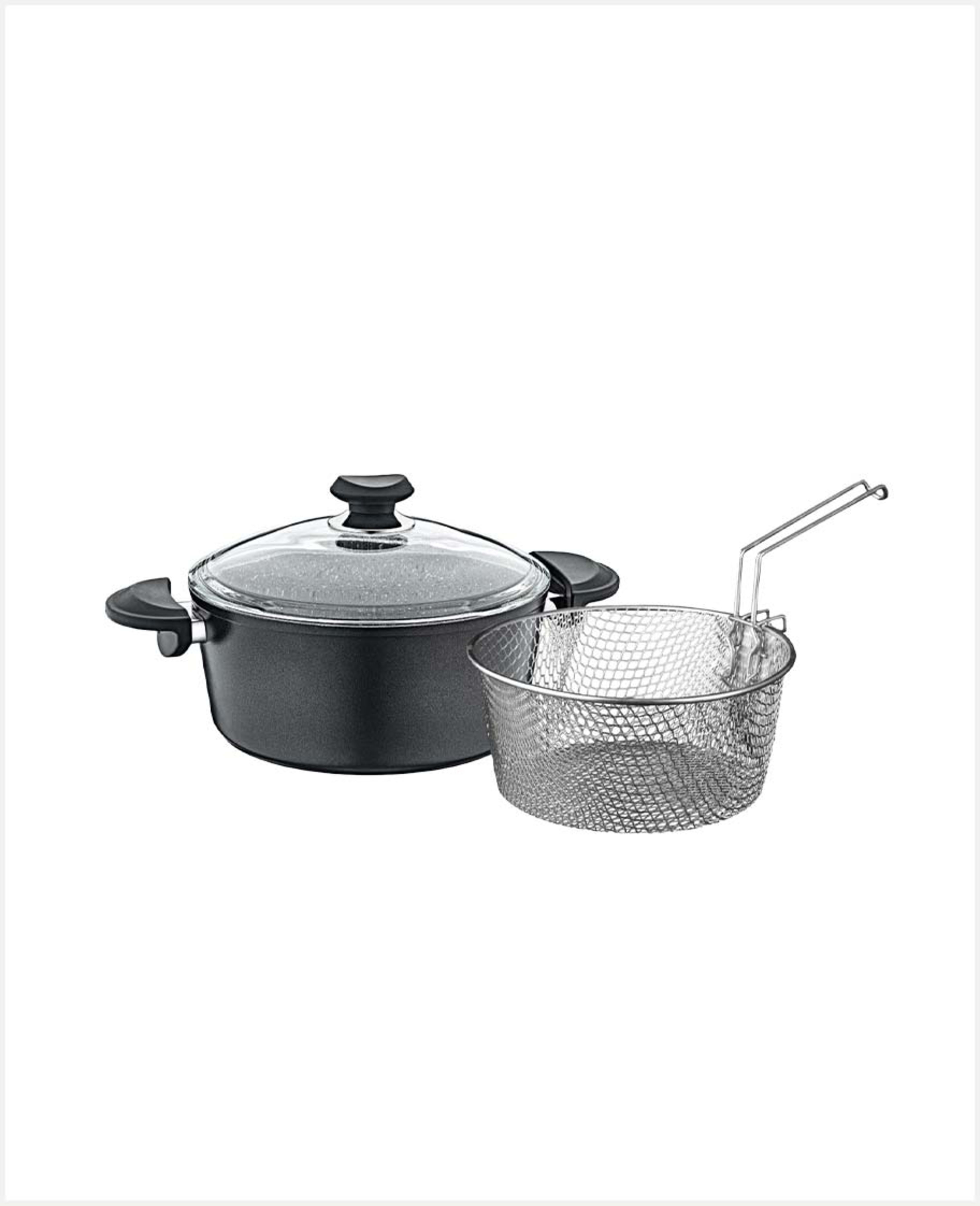 Oms Granite Deep Fryer with Oil Basket 24cm Tom002 3912