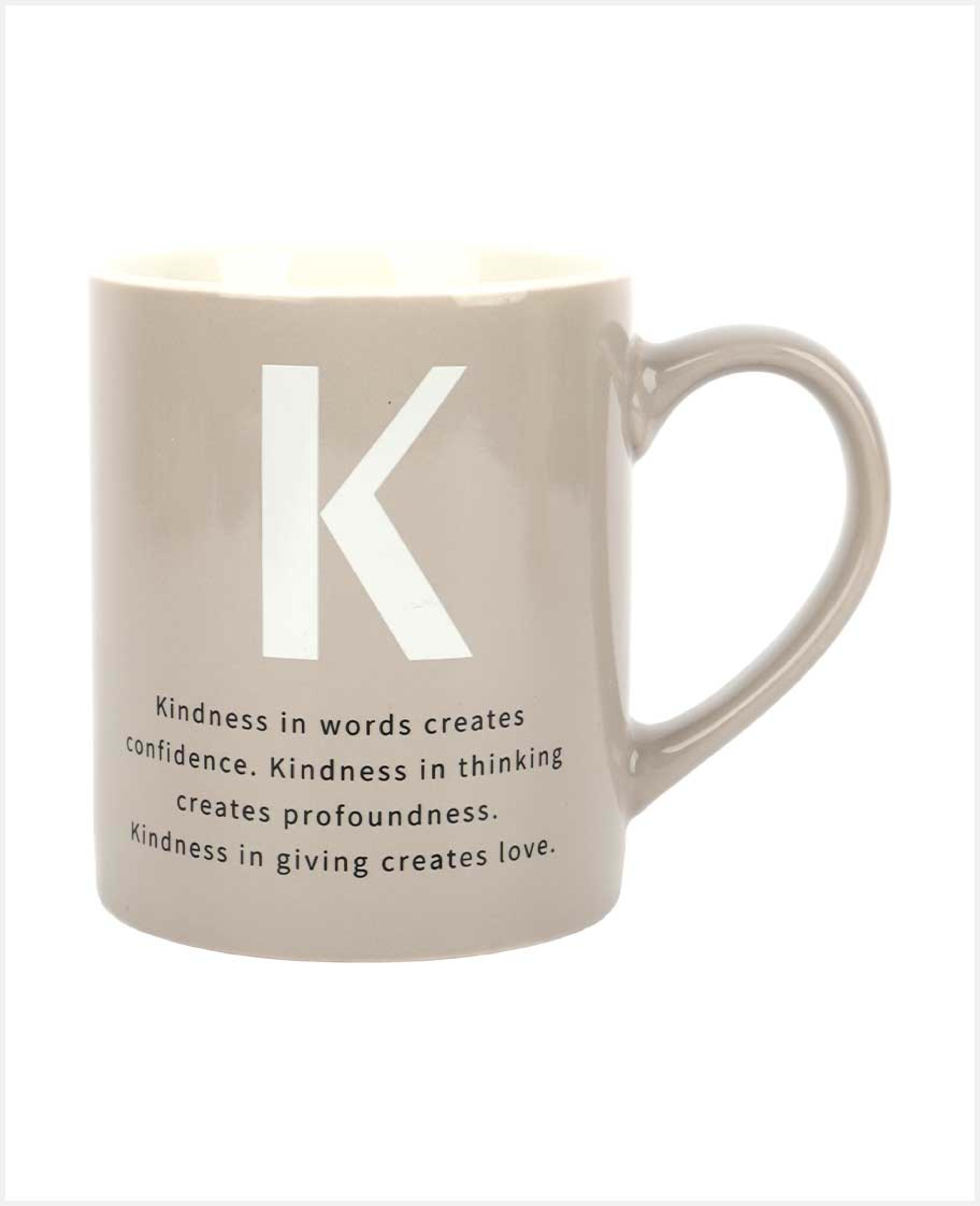 Diveenas Mug Alphabet with Msg Grey 350ml Hw01840