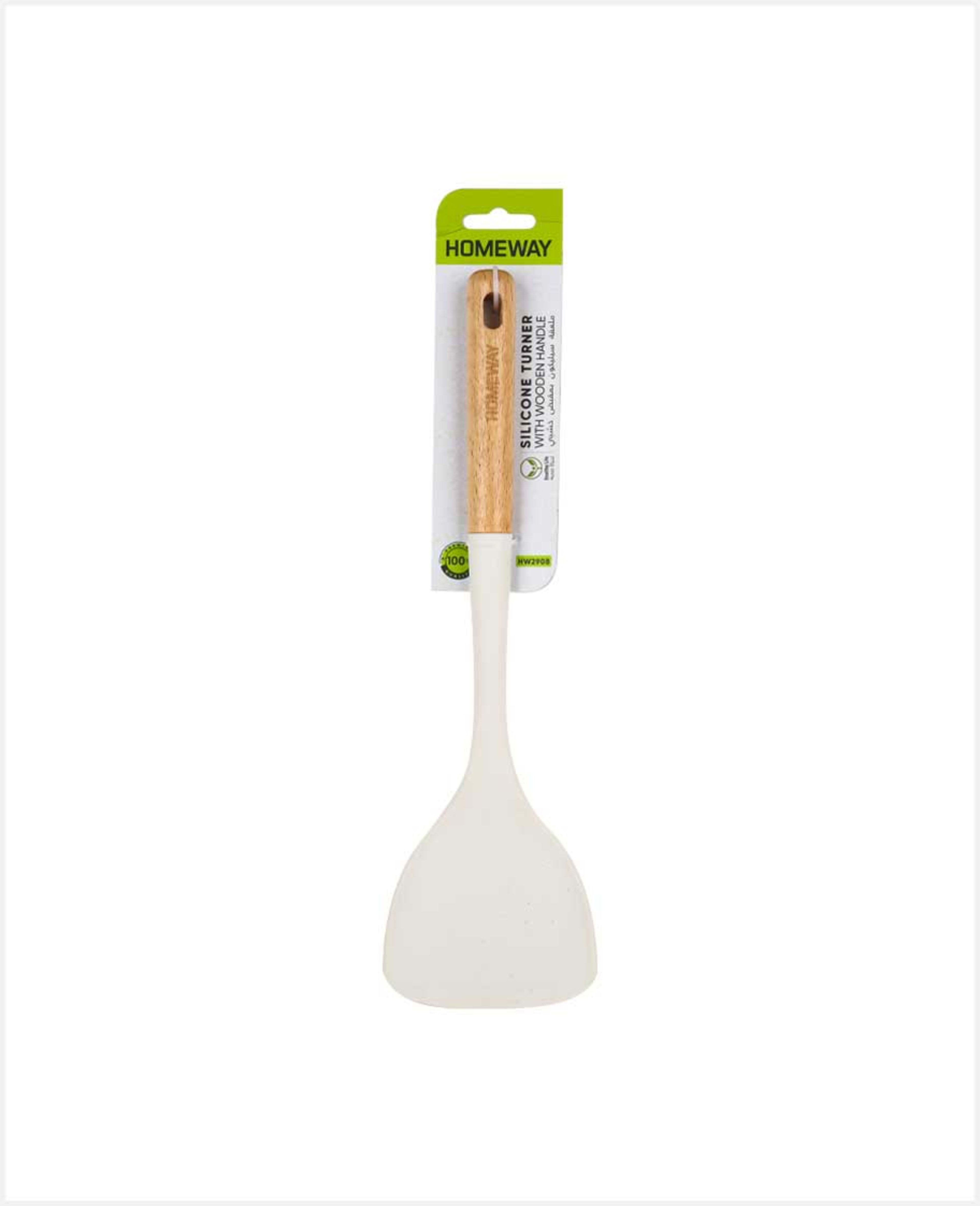 Homeway Silicone Turner with Wooden Handle Hw2908