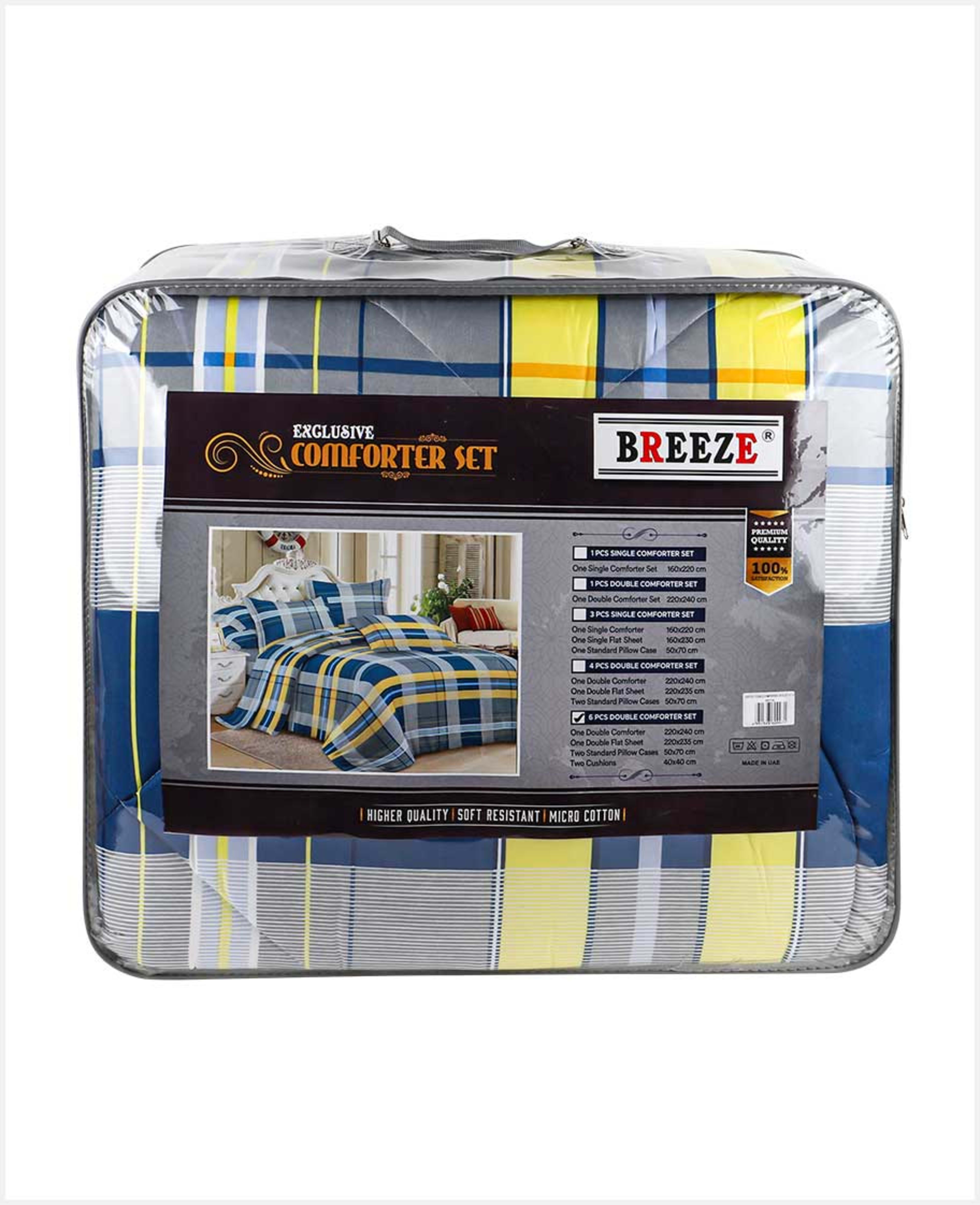 Breeze Double Comforter 6pcs Set Blbrcf199