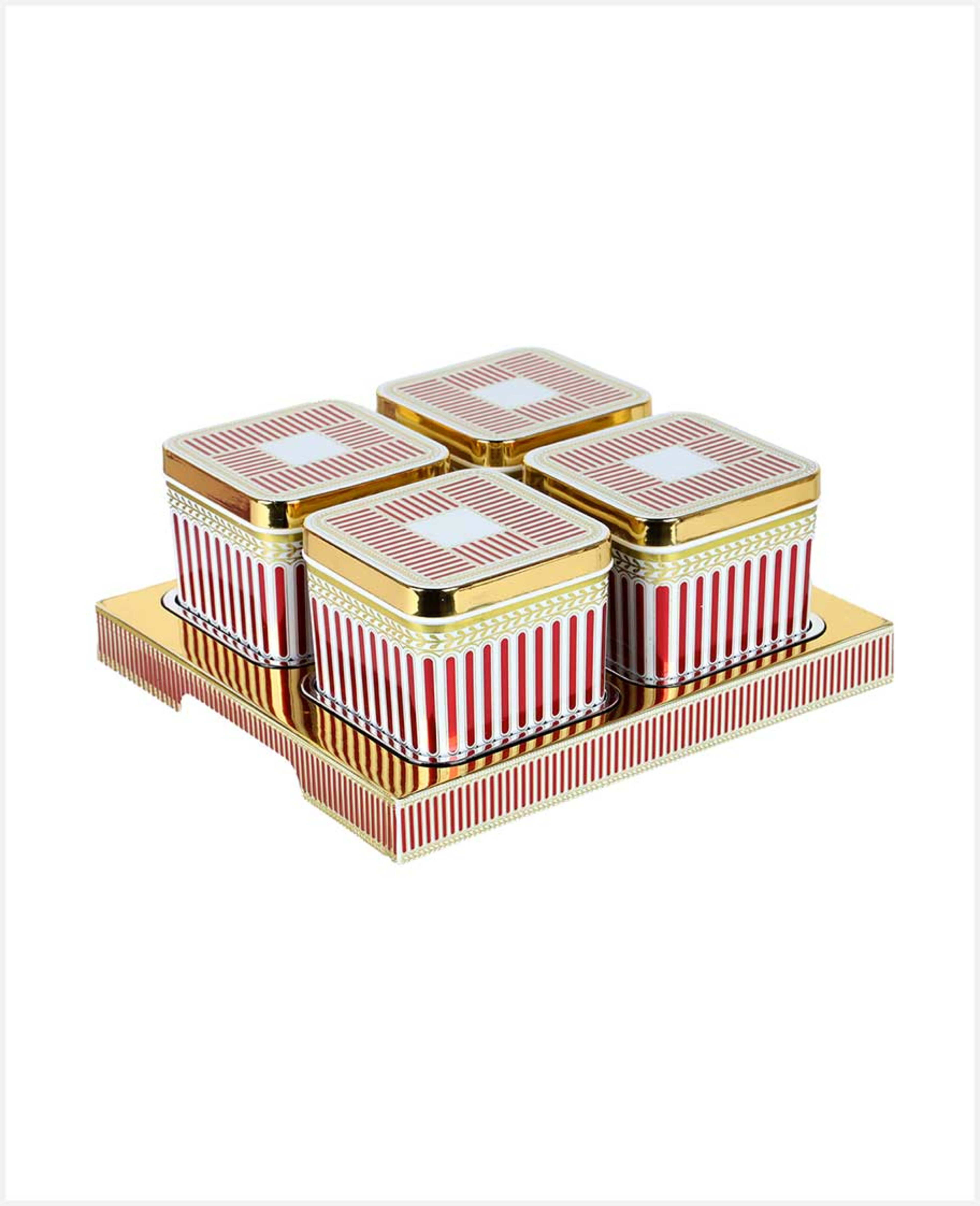 Liza Multipurpose Dry Fruit Jar with Tray (muffin 4 Revolving) 9446