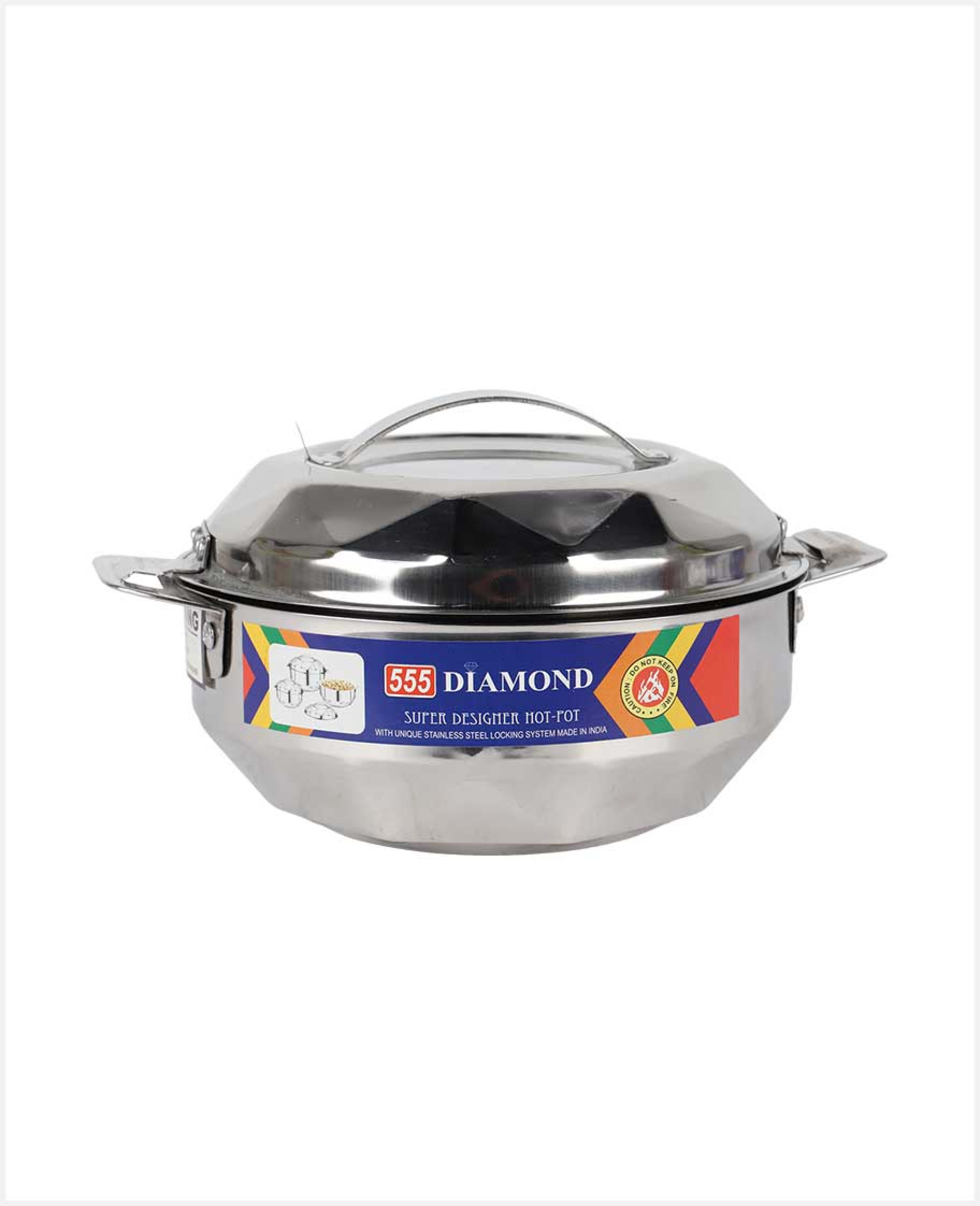 Xpo Stainless Steel Diamond Hot Pot 1500ml 1386