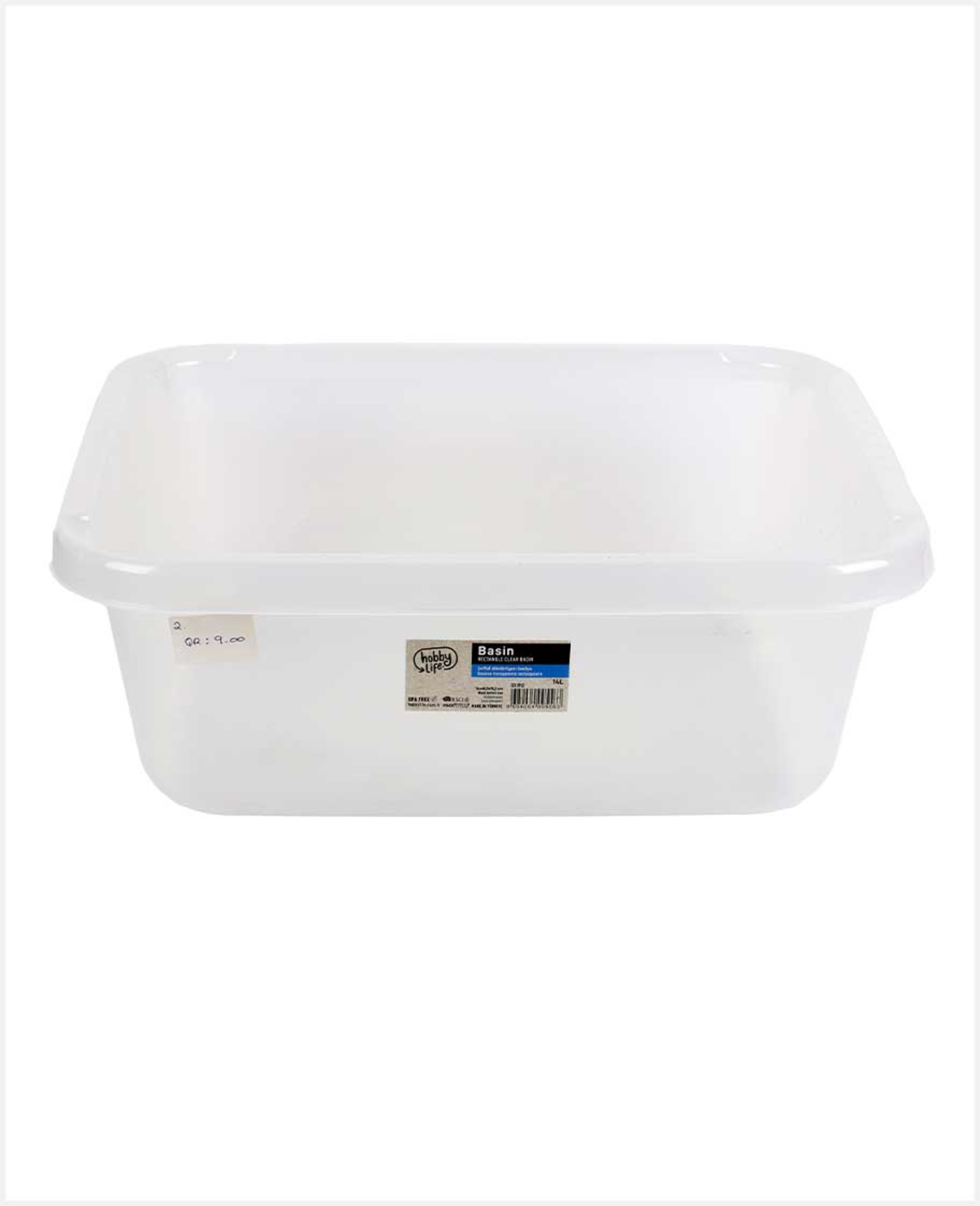 Hobby Life Rectangle Clear Basin 14ltr 031112