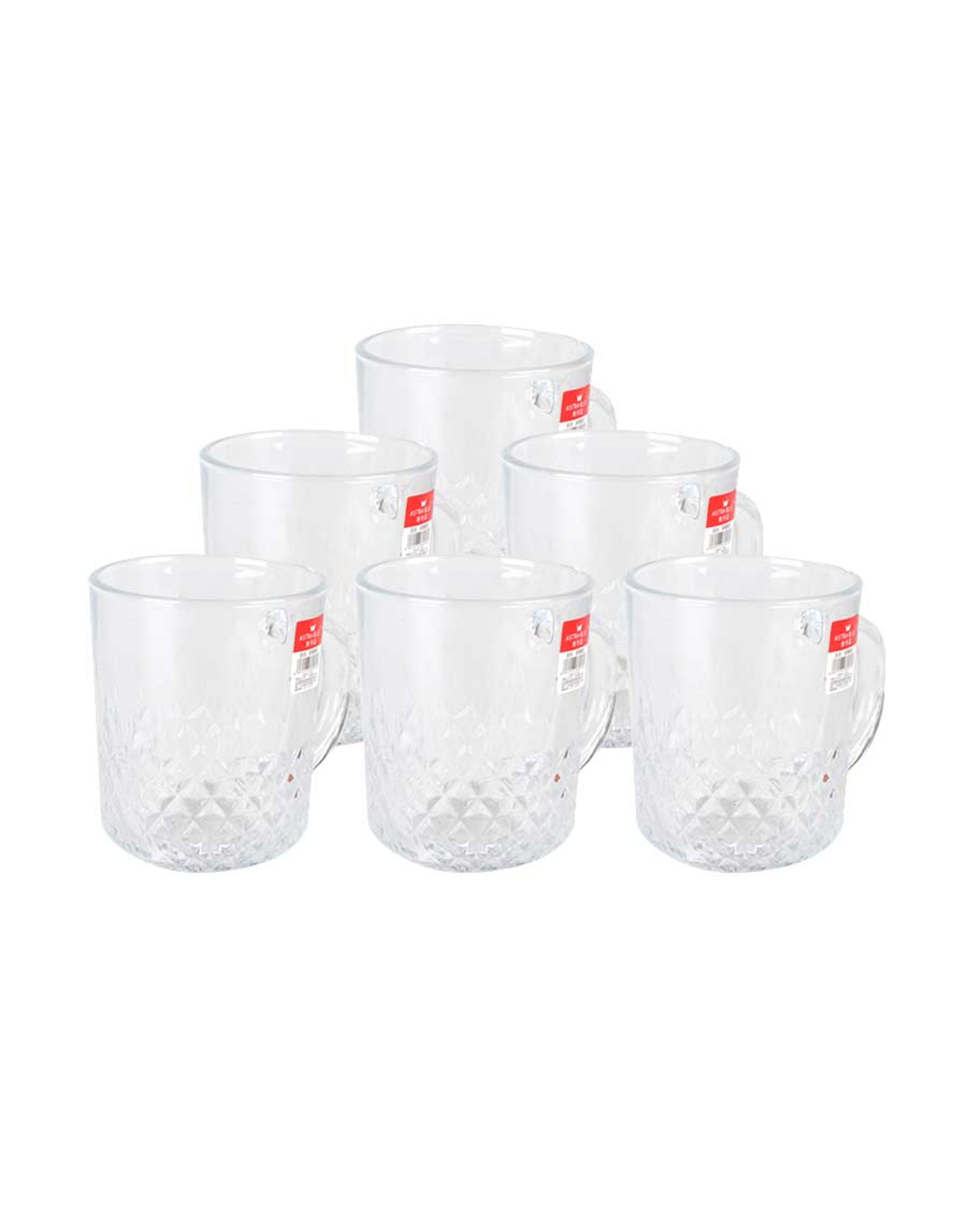 Astra Blue Glass Cup Set 6pcs 220ml K0060-3