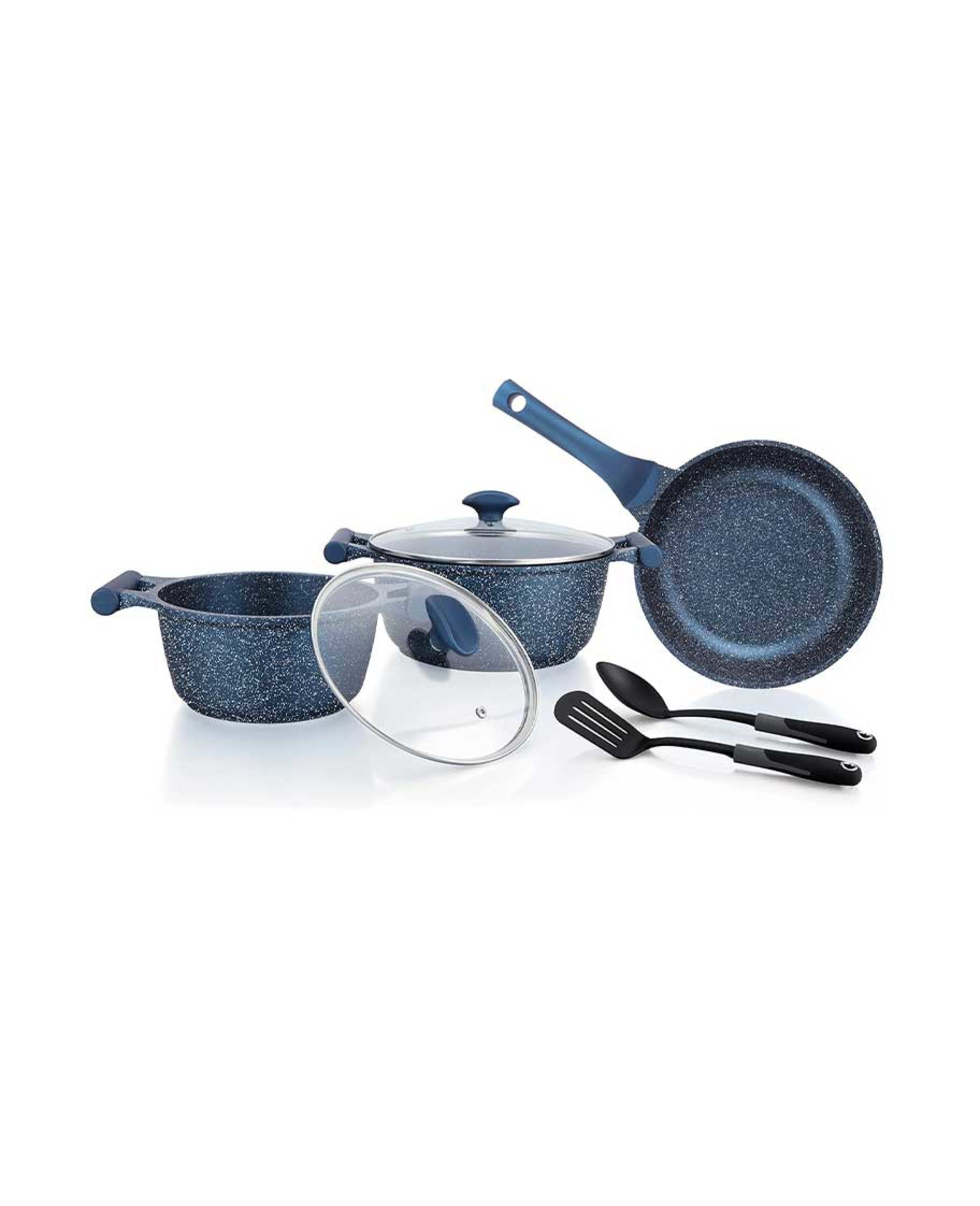 Prestige Essentials Dark Blue Cooking Set 7pcs