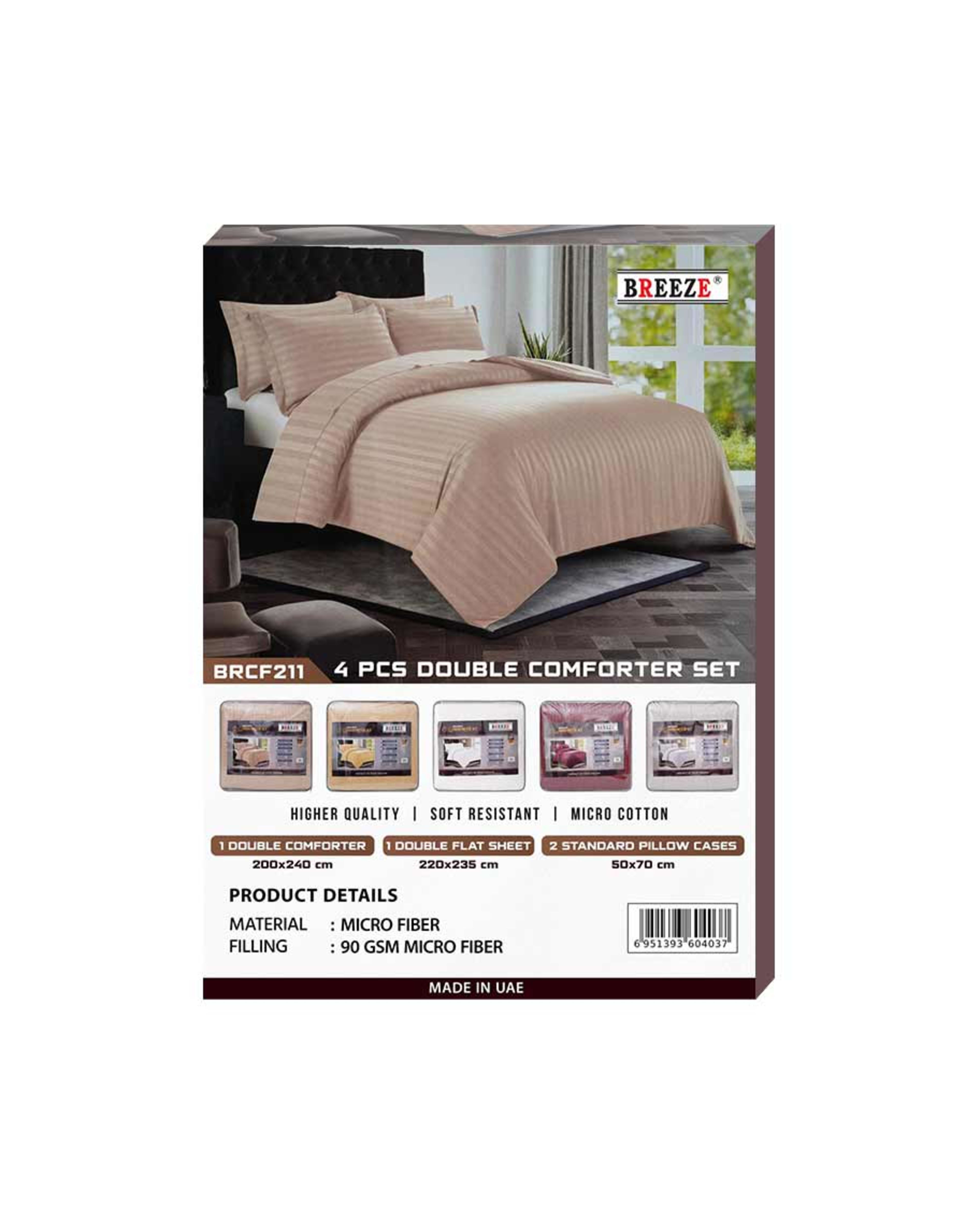 Breeze Comforter Double Set 4pcs Blbrcf211