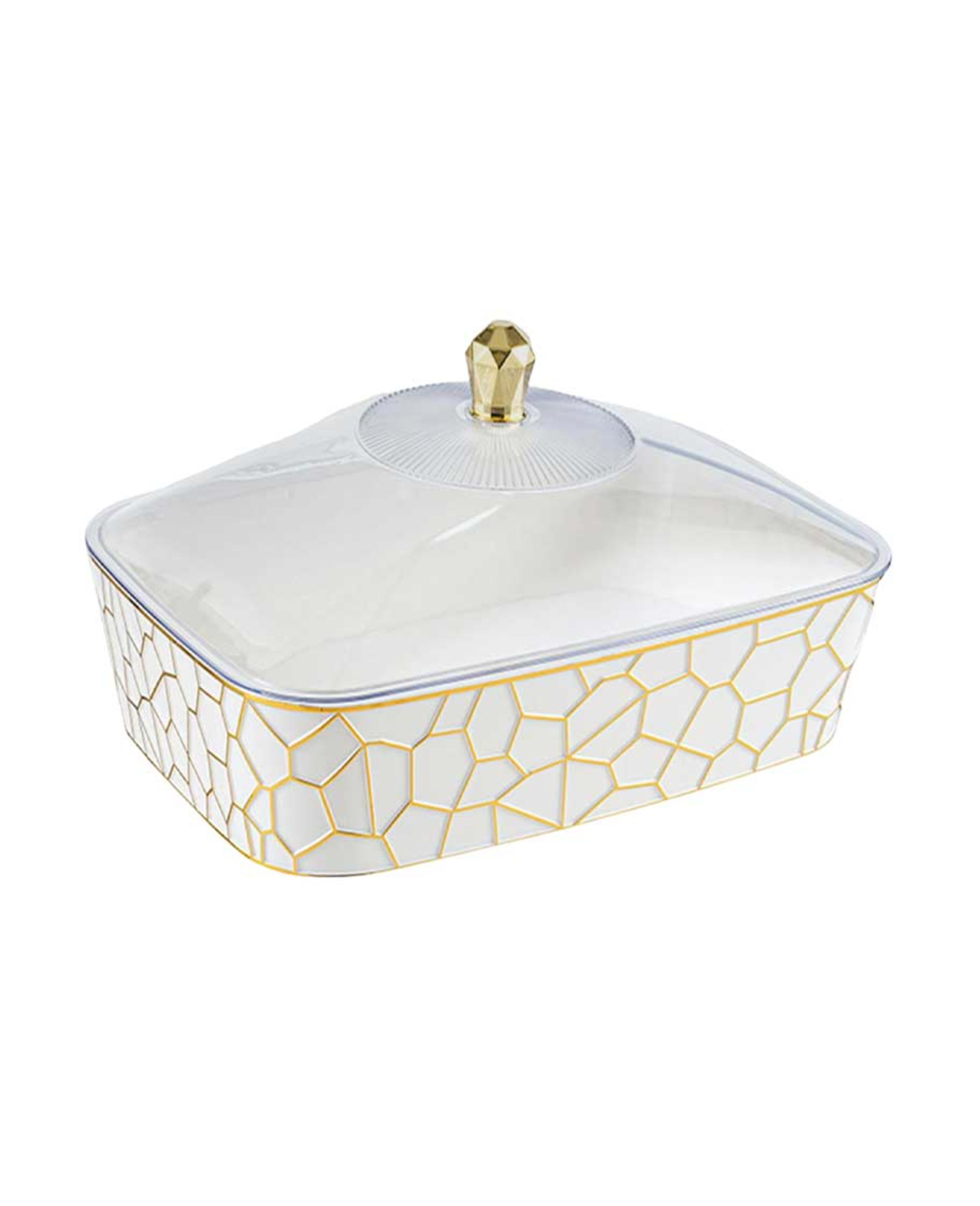 Acrylic Square Serving Tray with Lid 2-174 A356-b1