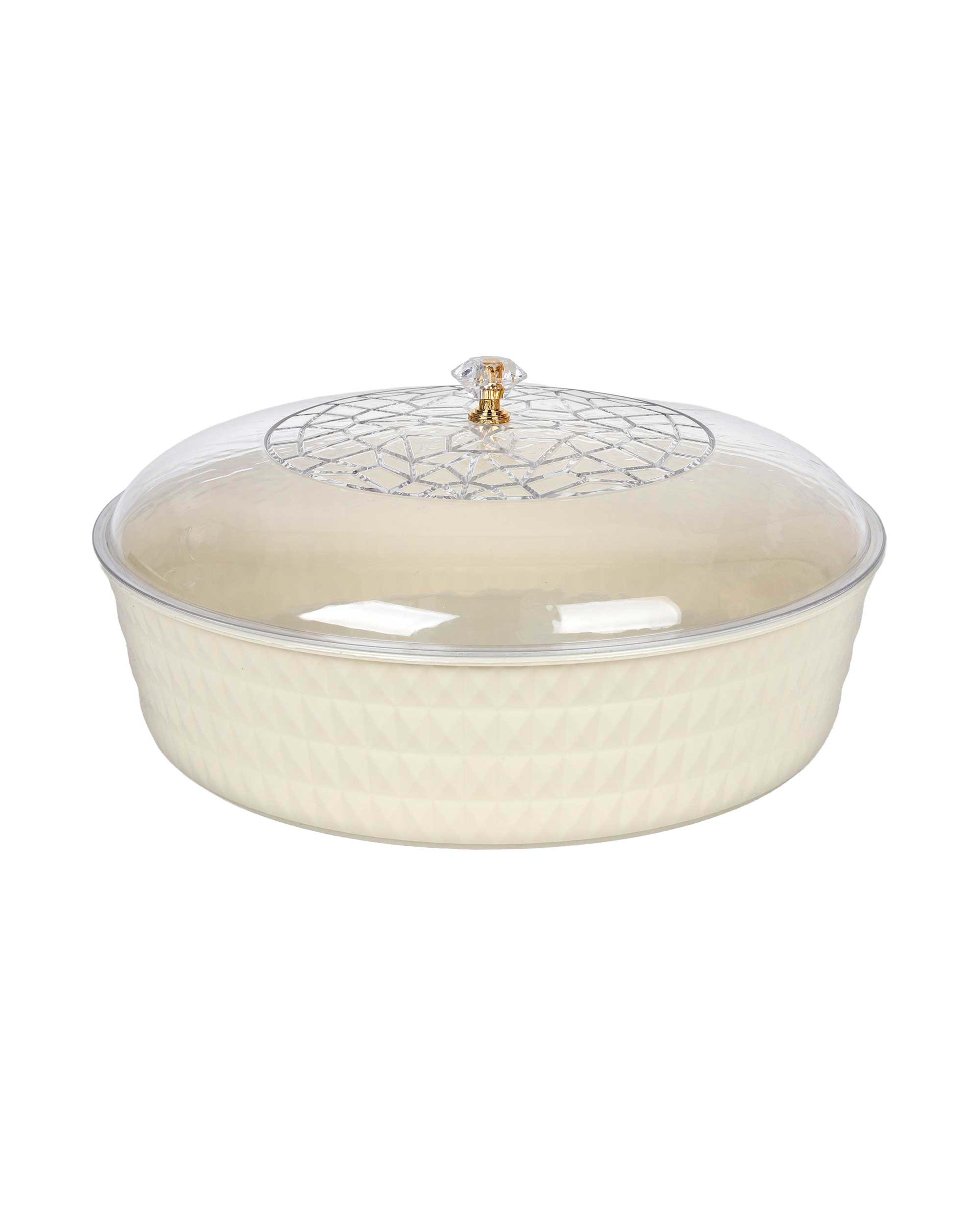 Acrylic Round Serving Tray with Lid 2-175