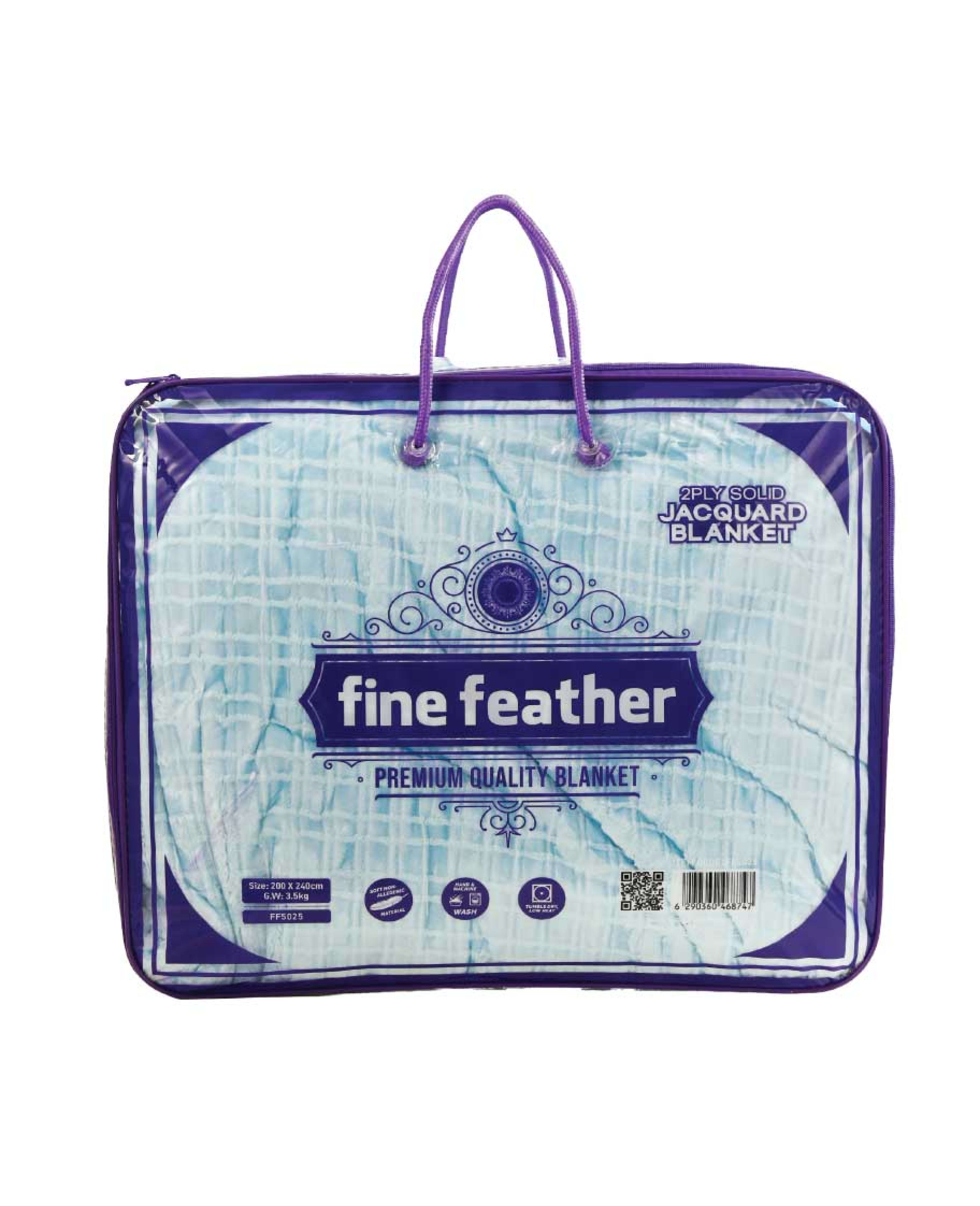 Fine Feather Jacquard Blanket 210x230cm Ff5025