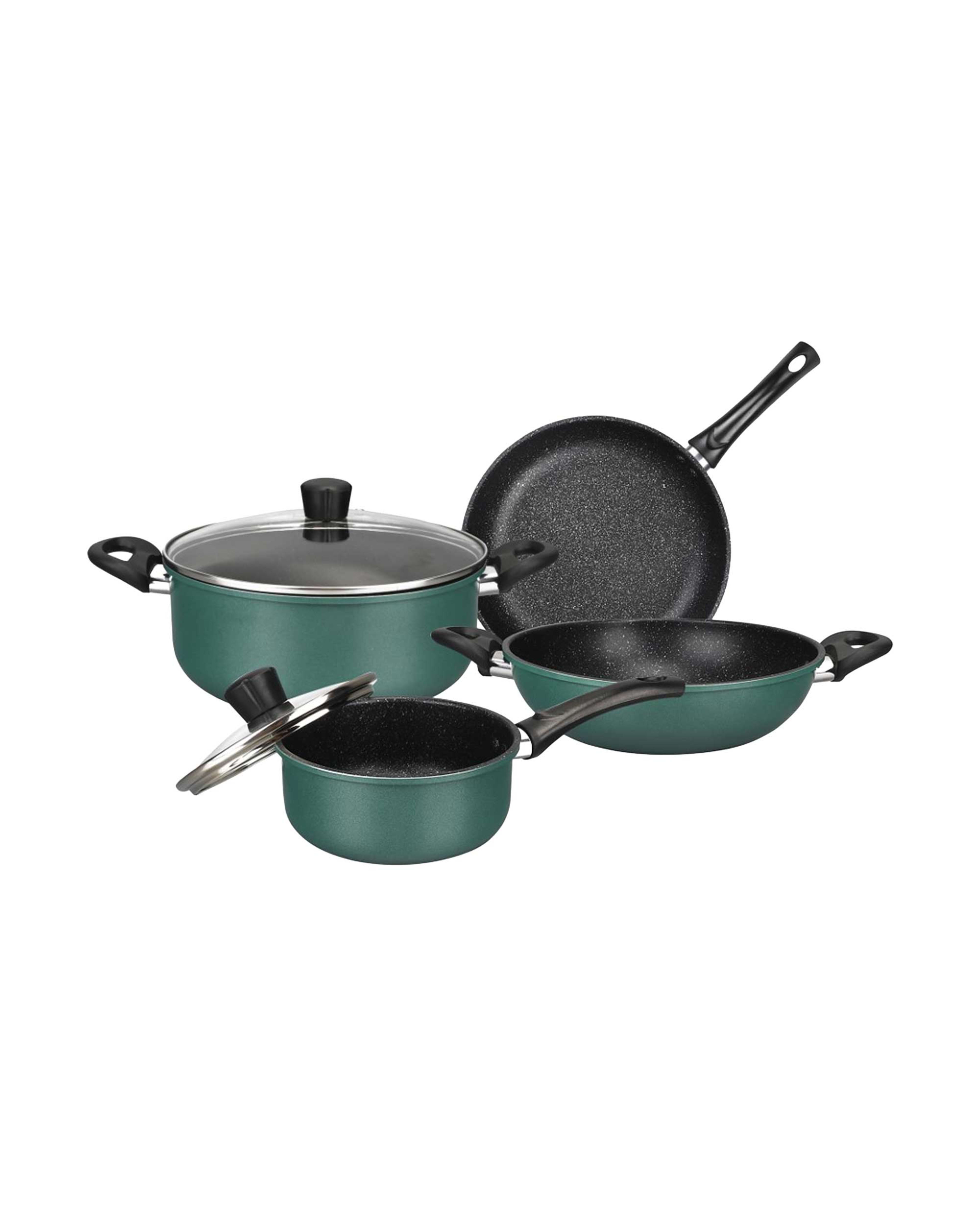Royalford Daisy Forged Aluminum Cookware 6pcs Set Rf12629 | Family
