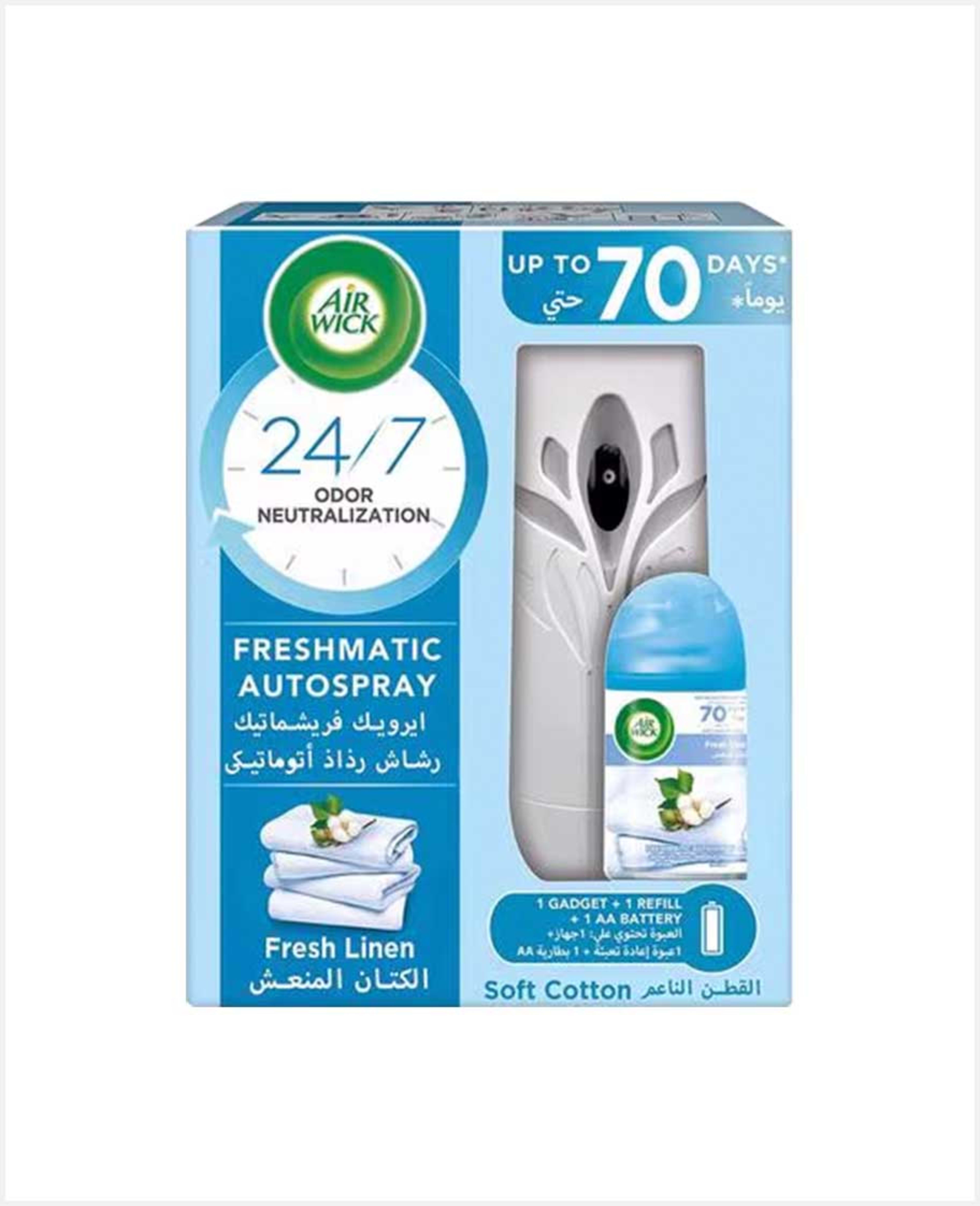 Air Wick Freshmatic Autospray Soft Cotton Kit 250ml