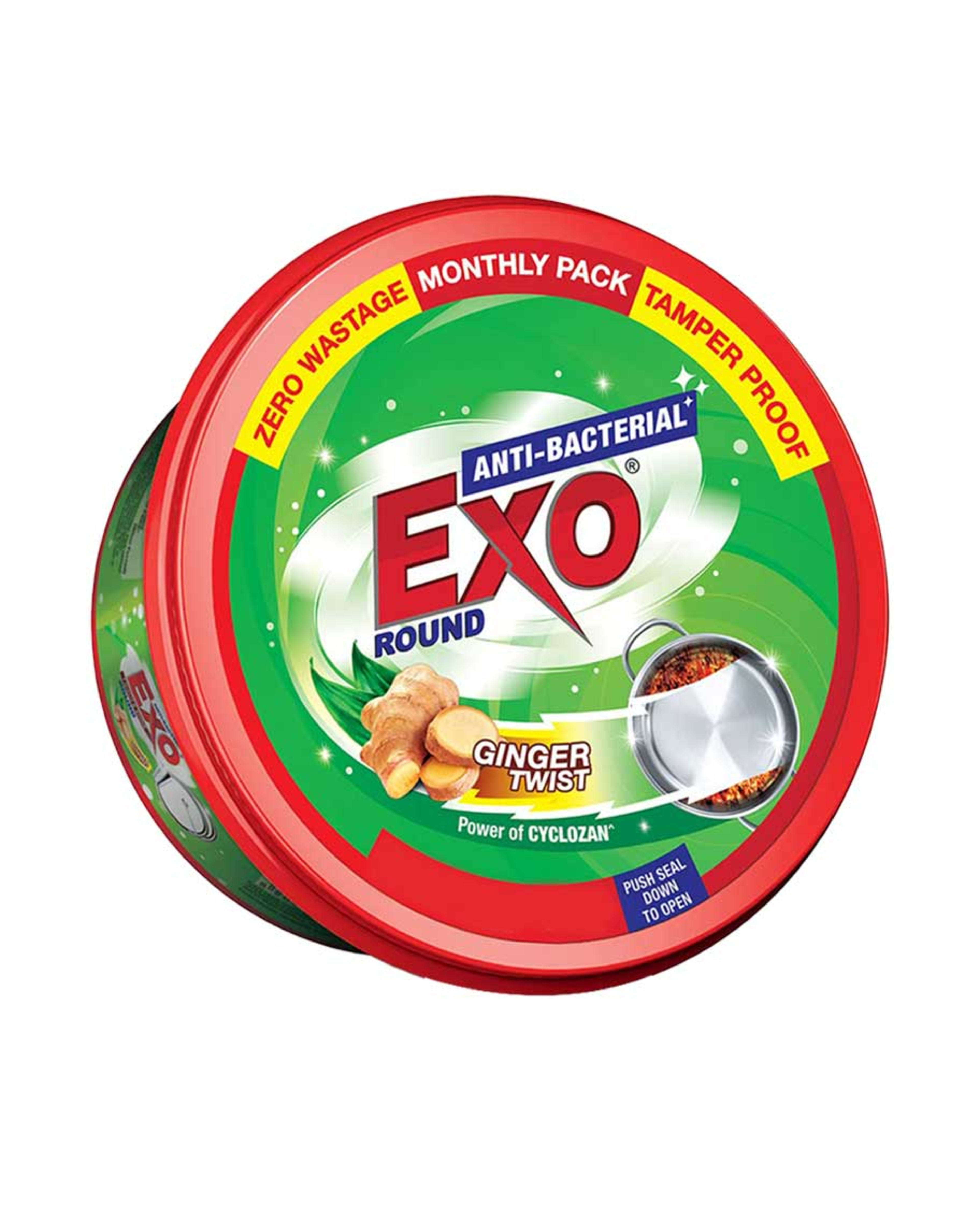 Exo Round Antibacterial Ginger Twist Dishwash Bar 500gm
