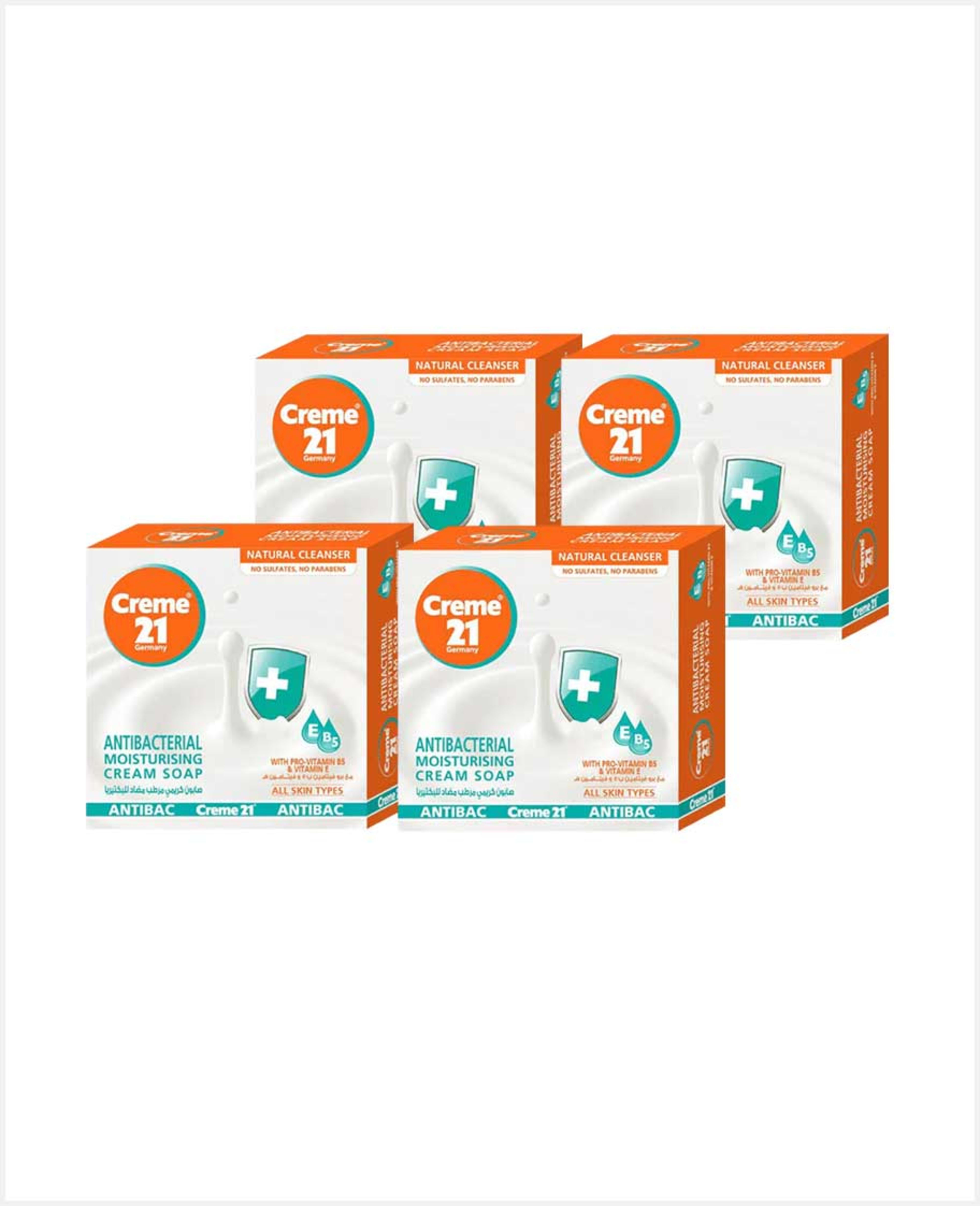 Creme 21 Antibacterial Moisturising Cream Soap 4sx125gm