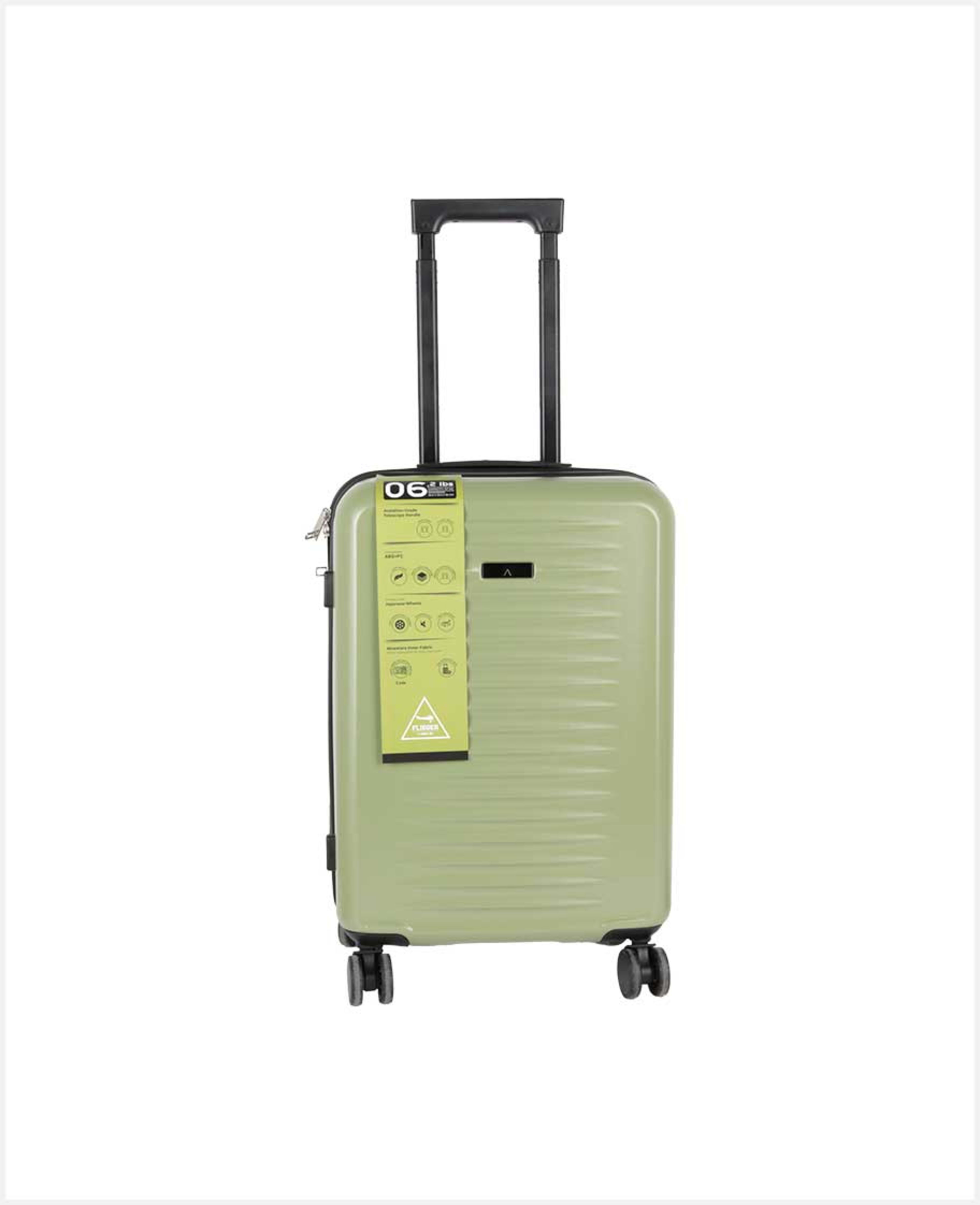 Flieger Abs 4 Wheel Hard Trolley Green 20inch 1031