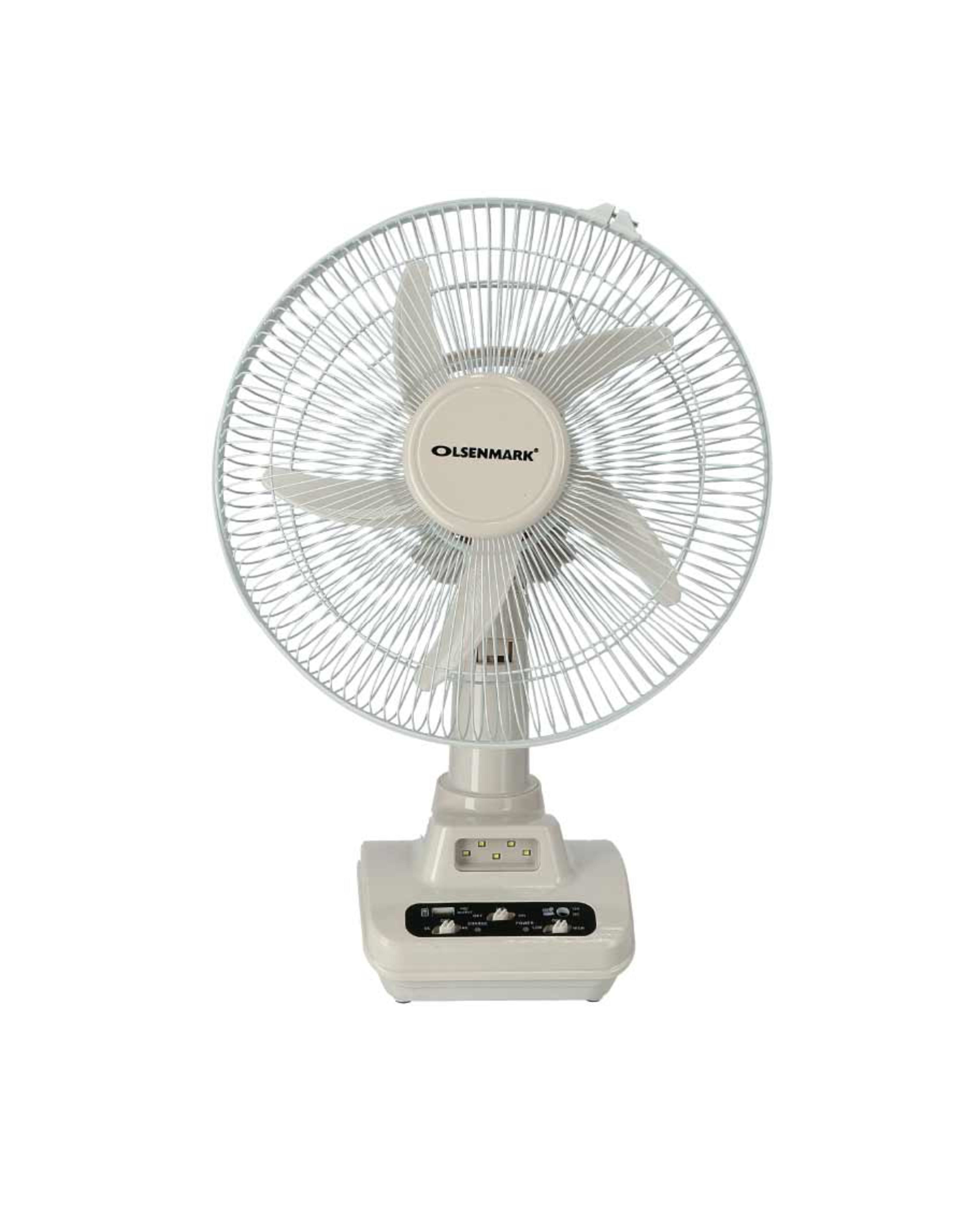Olsenmark Rechargeable 12" Oscillating Fan #omf1746