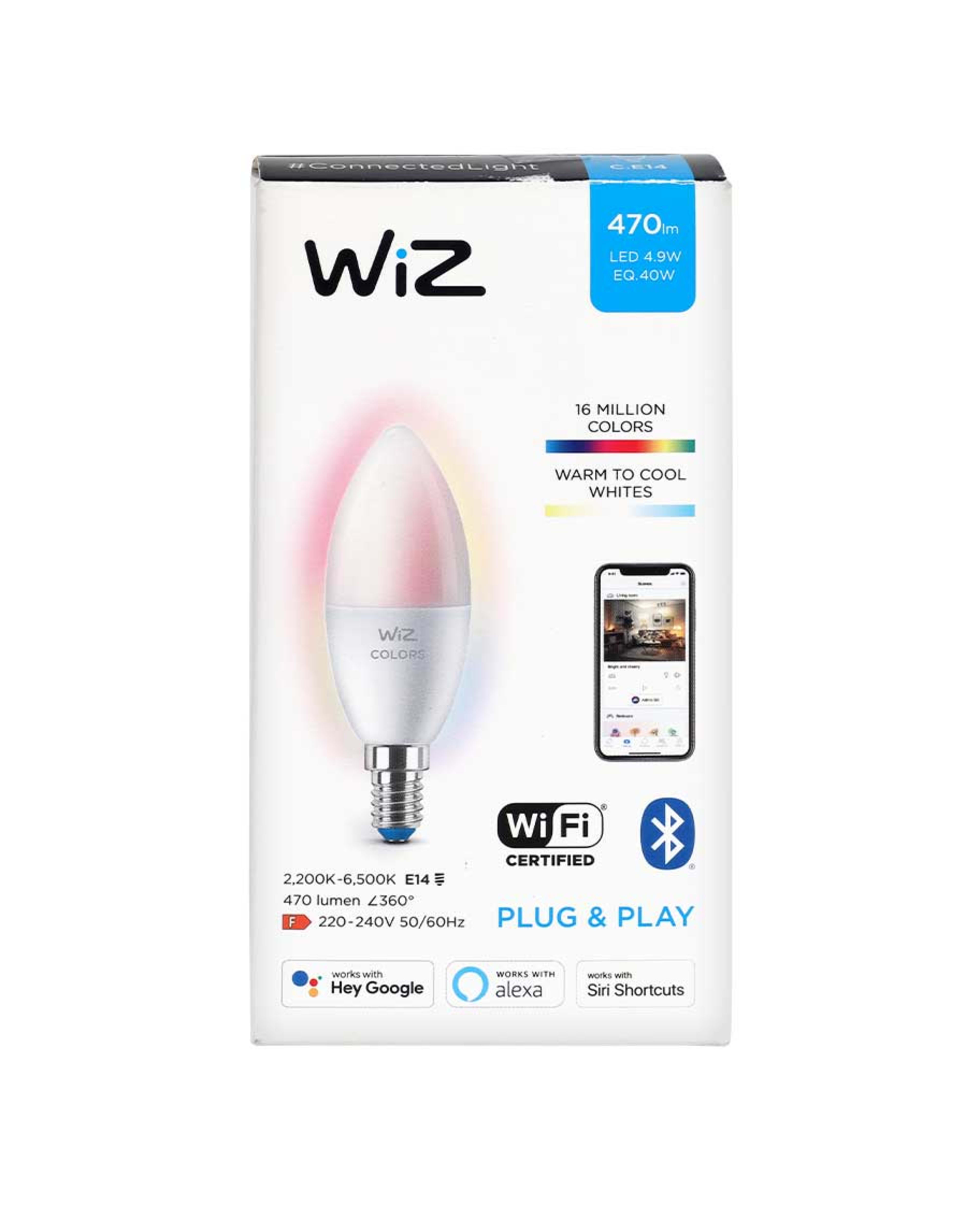 Wiz Wi-fi Color LED Lamp C.e14 LED 40w