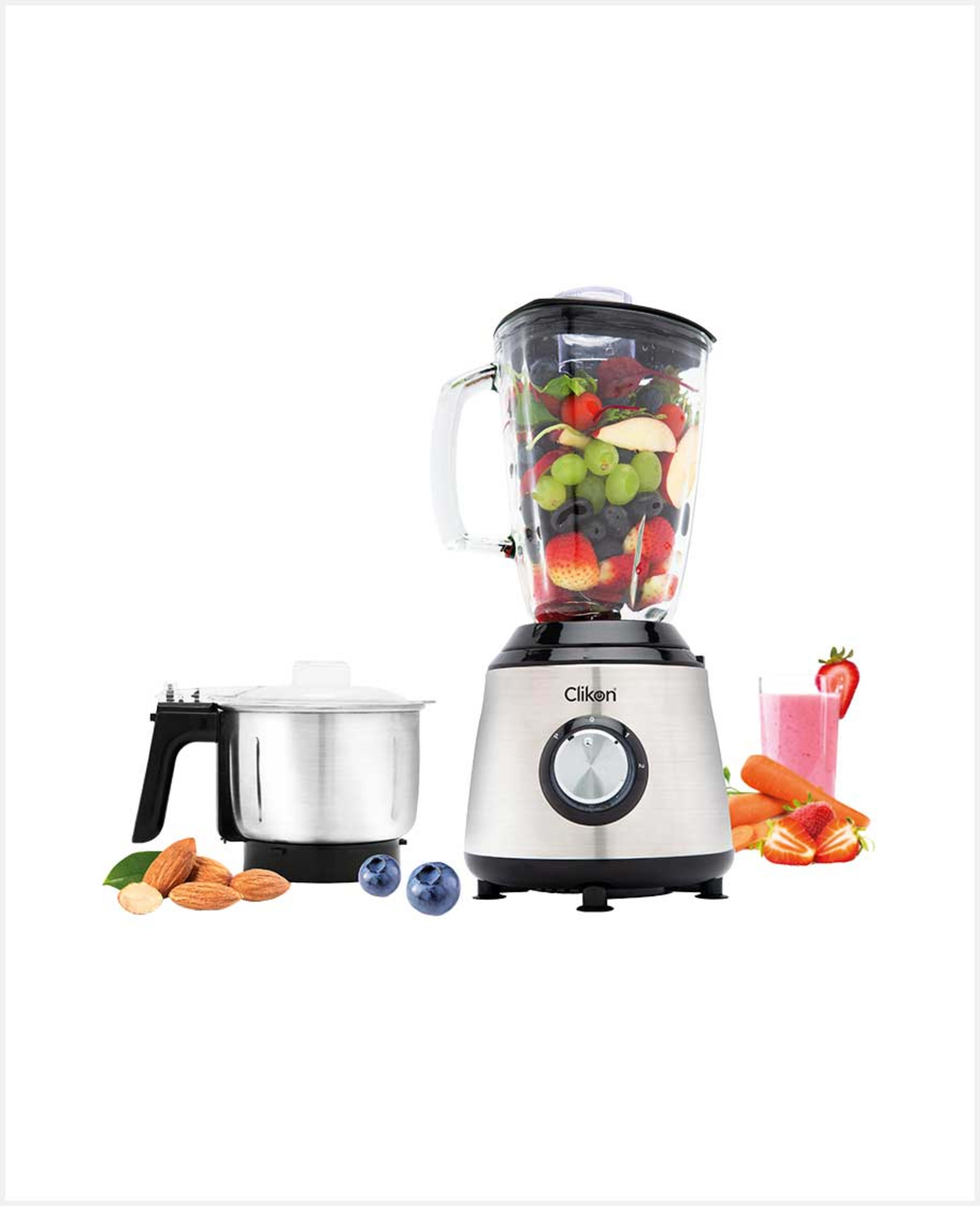 Clikon Premium Glass Blender W/ Multi Grinder 600w Ck2622