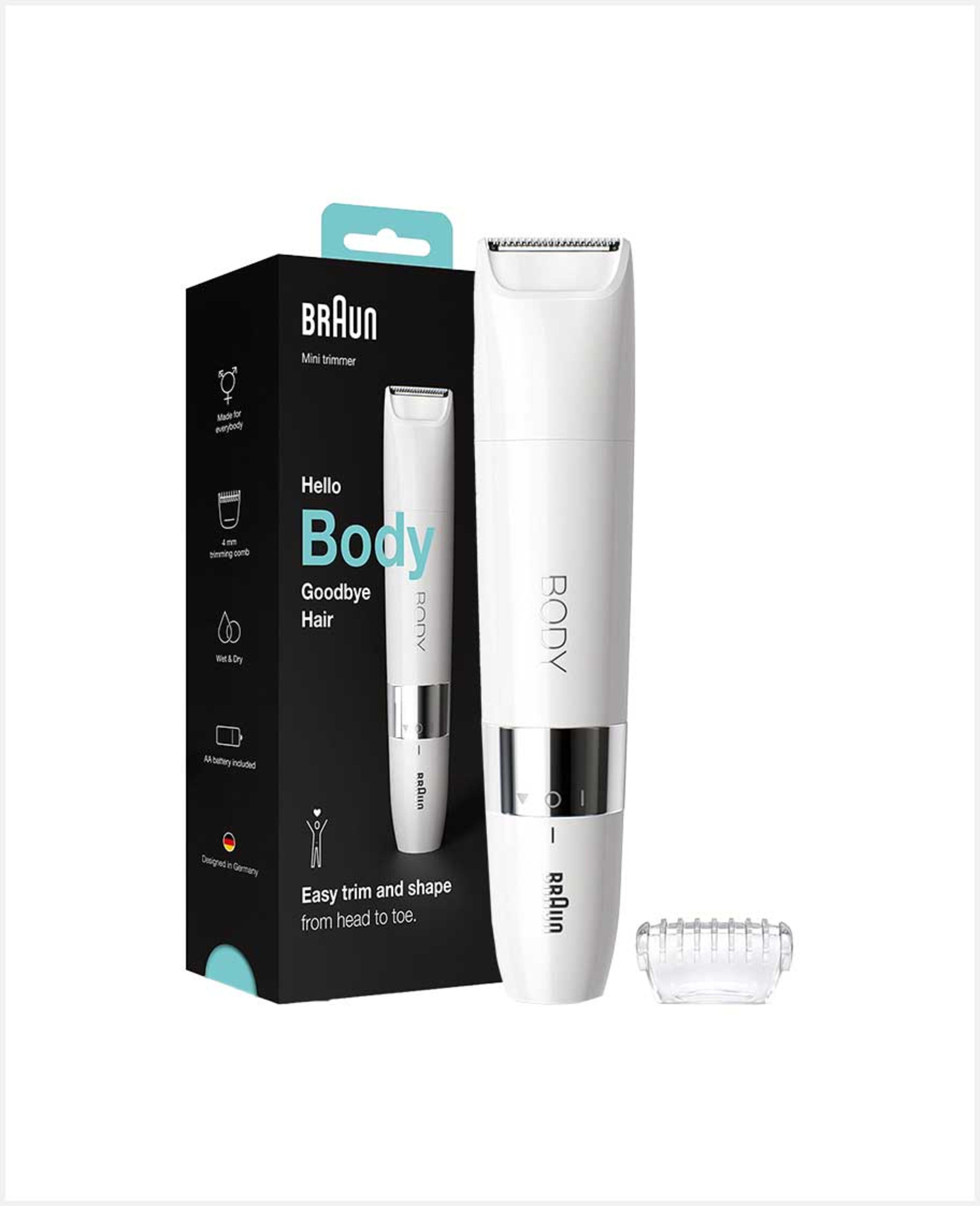 Braun Mini Body Trimmer White Bs-1000