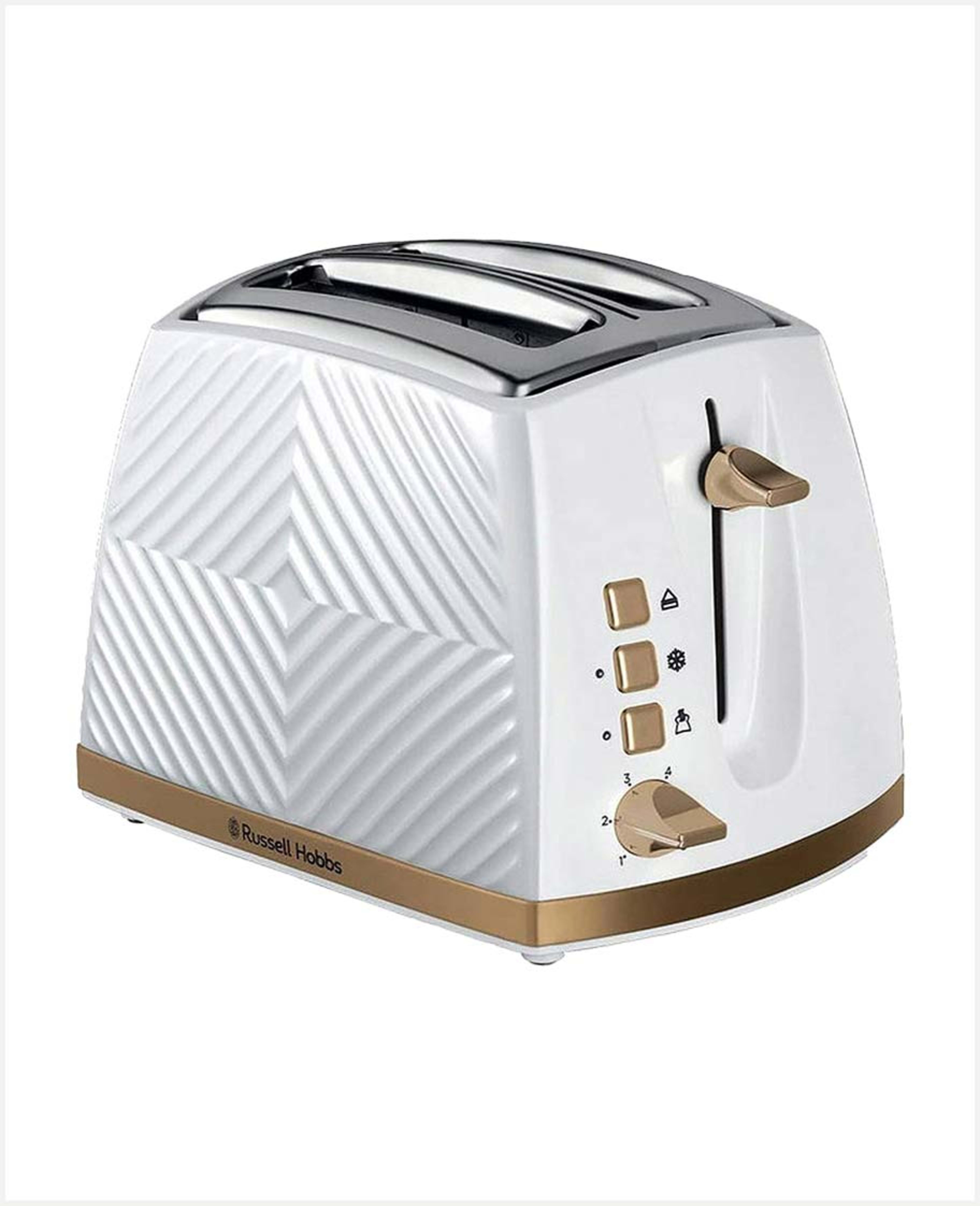 Russell Hobbs Groove 2 Slice Toaster White 26391/rh