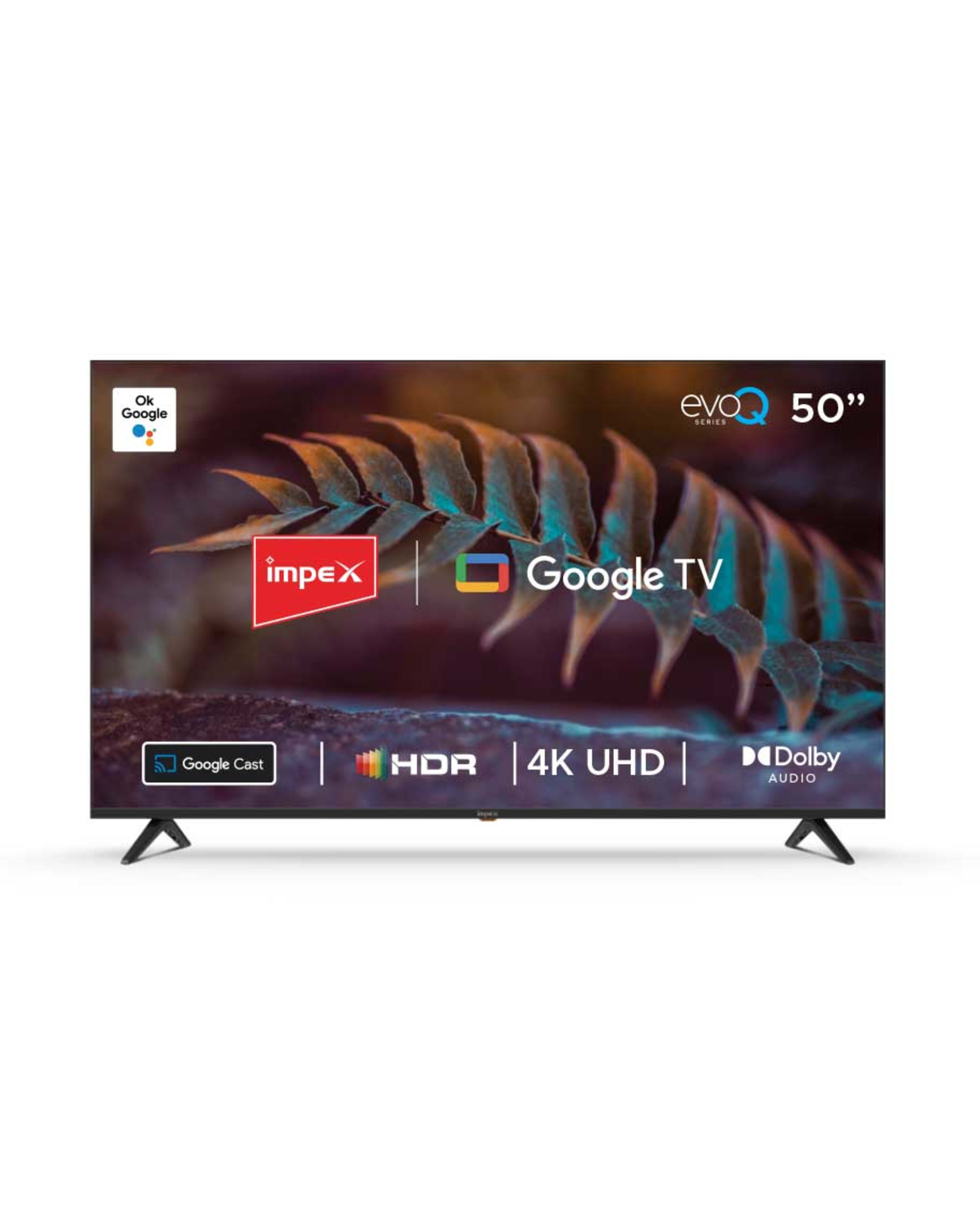 Impex 50" UHD Google LED TV Evoq 50s4rlc2