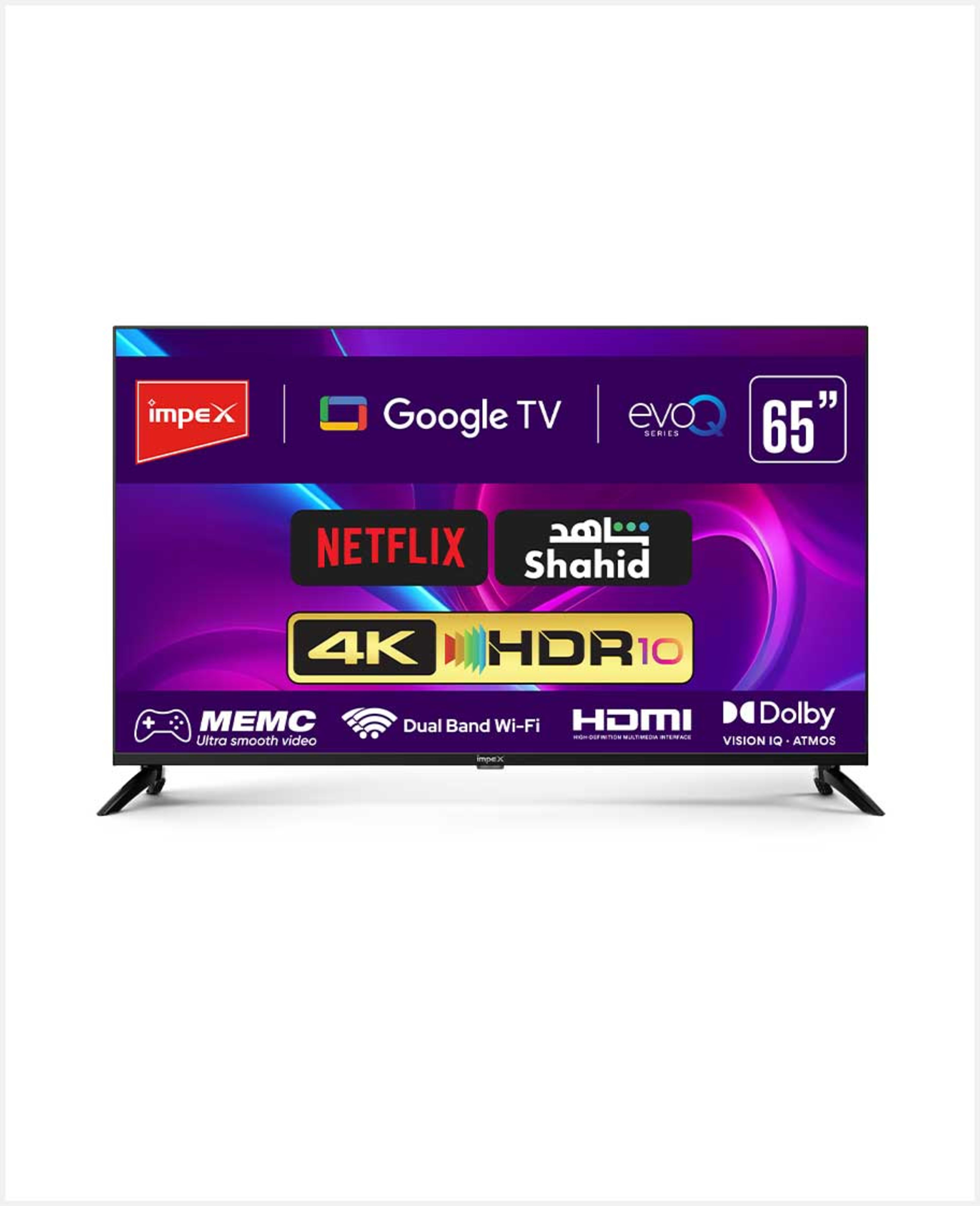 Impex UHD Google LED TV Evoq 65inch 65s4rlc2