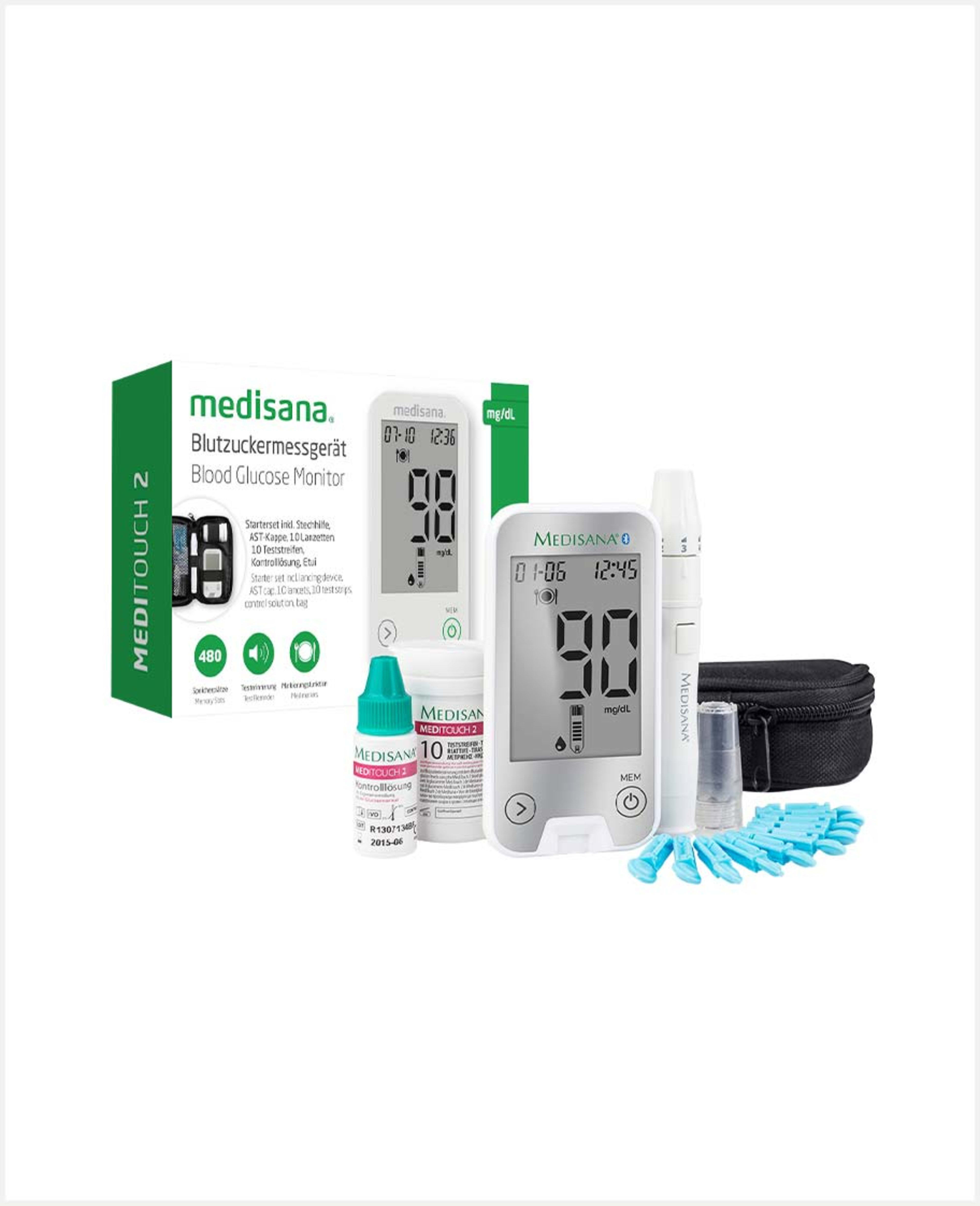 Medisana Meditouch 2 Glucometer with Strips & Lancets