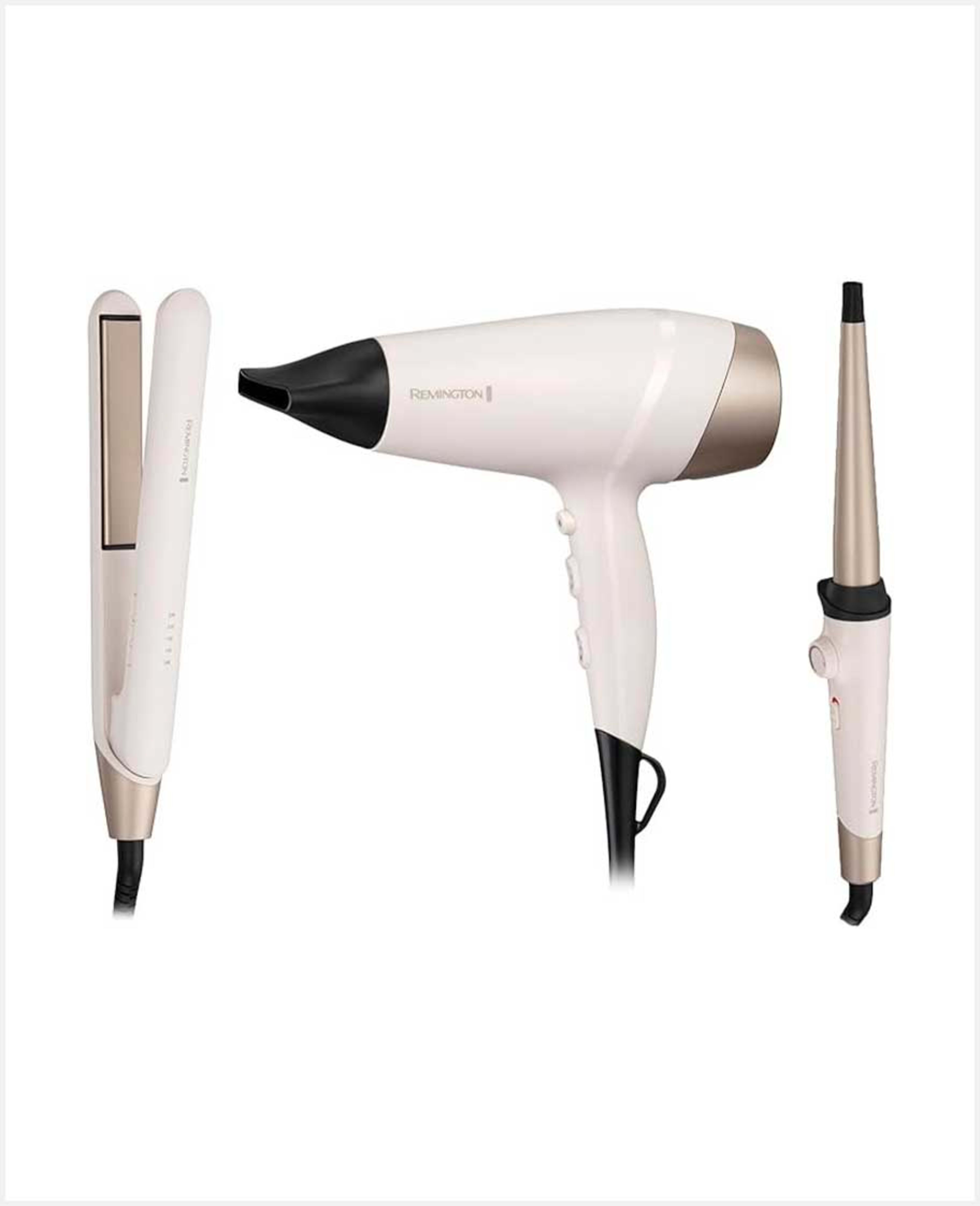 Remington Shea Bundle Pack Dryer+straightener+wand D4740+s4740+ci14740