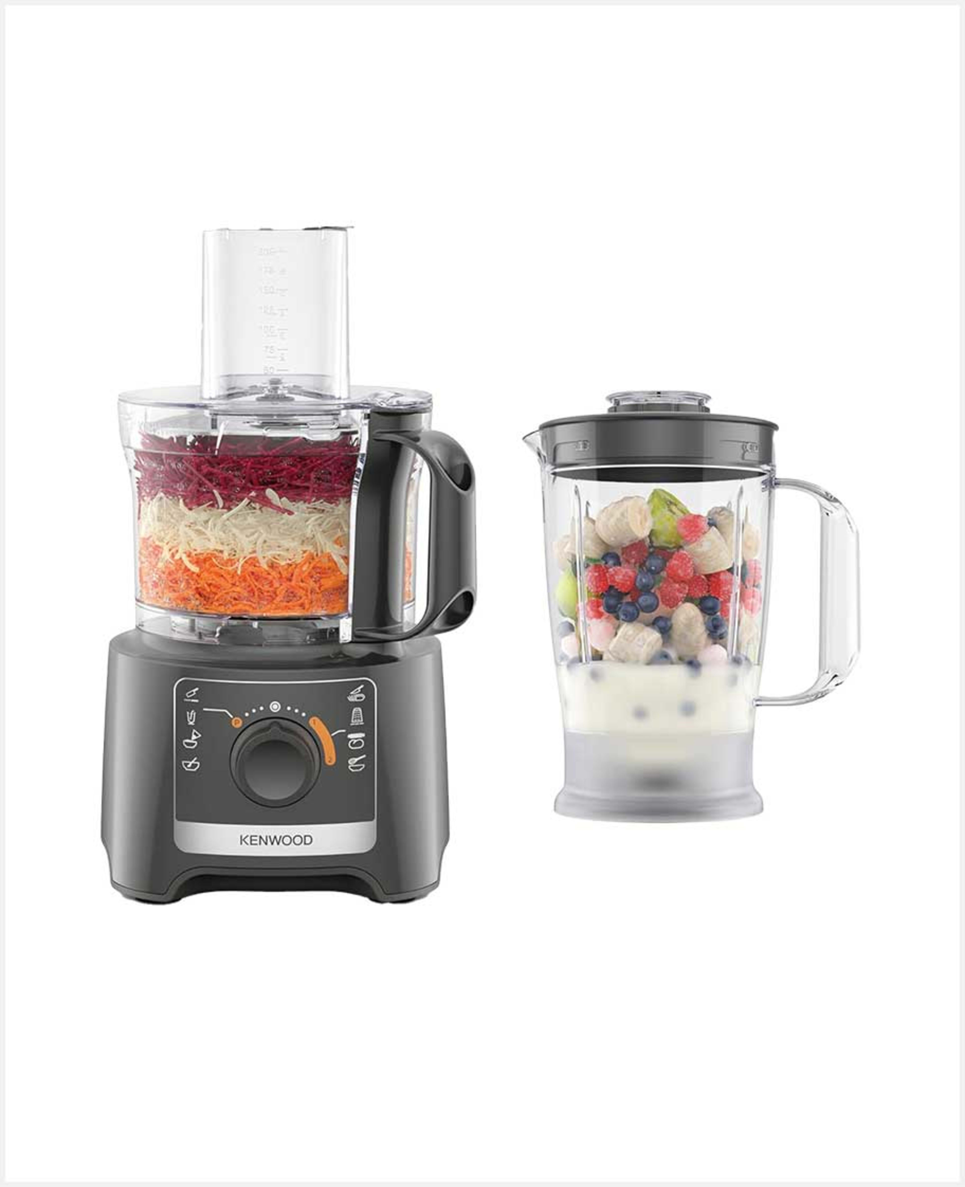 Kenwood Multipro Compact Food Processor & Blender Fdp31.270gy Grey