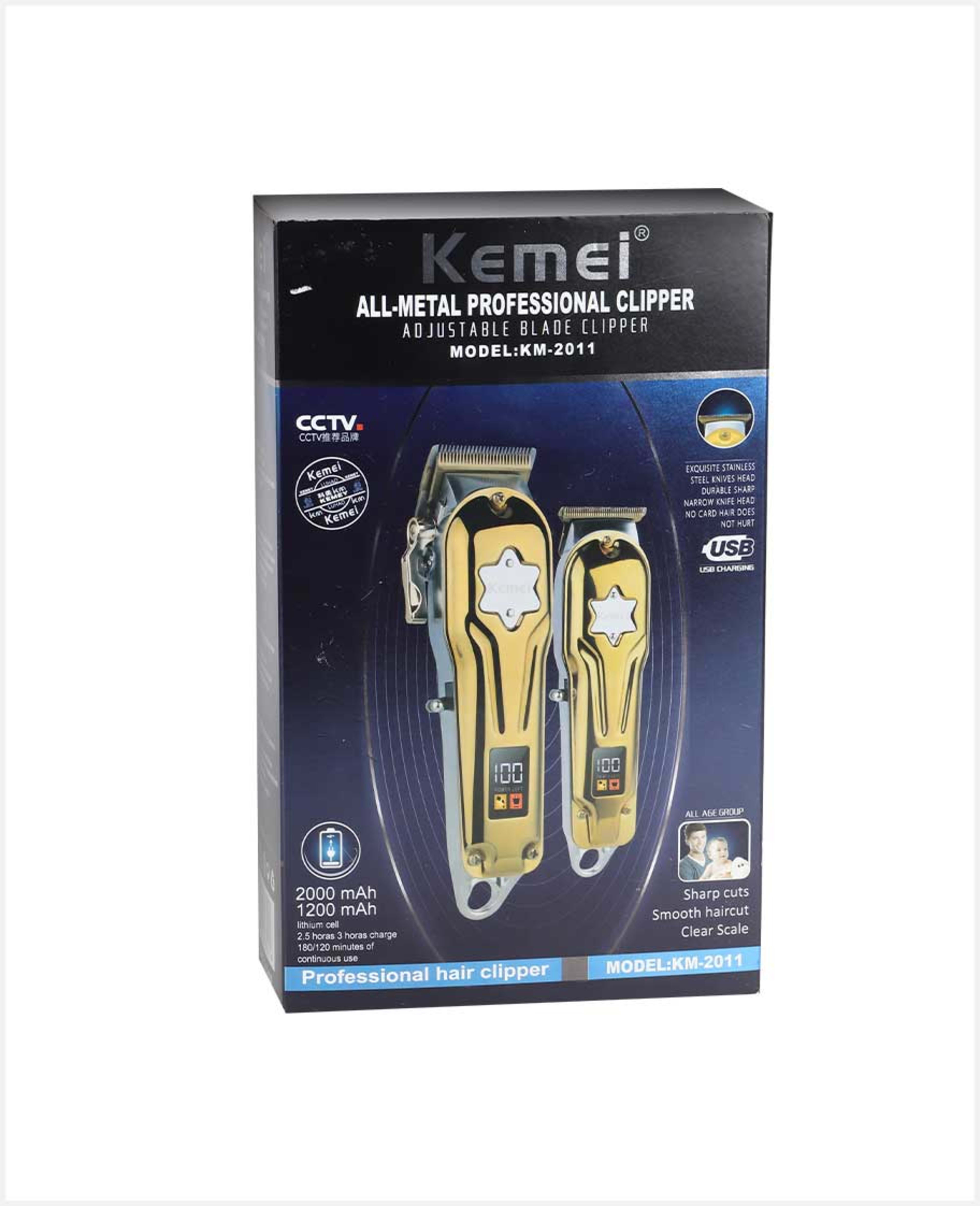 Kemei All Metal Professional Hair Clipper 2in1 Km-2011