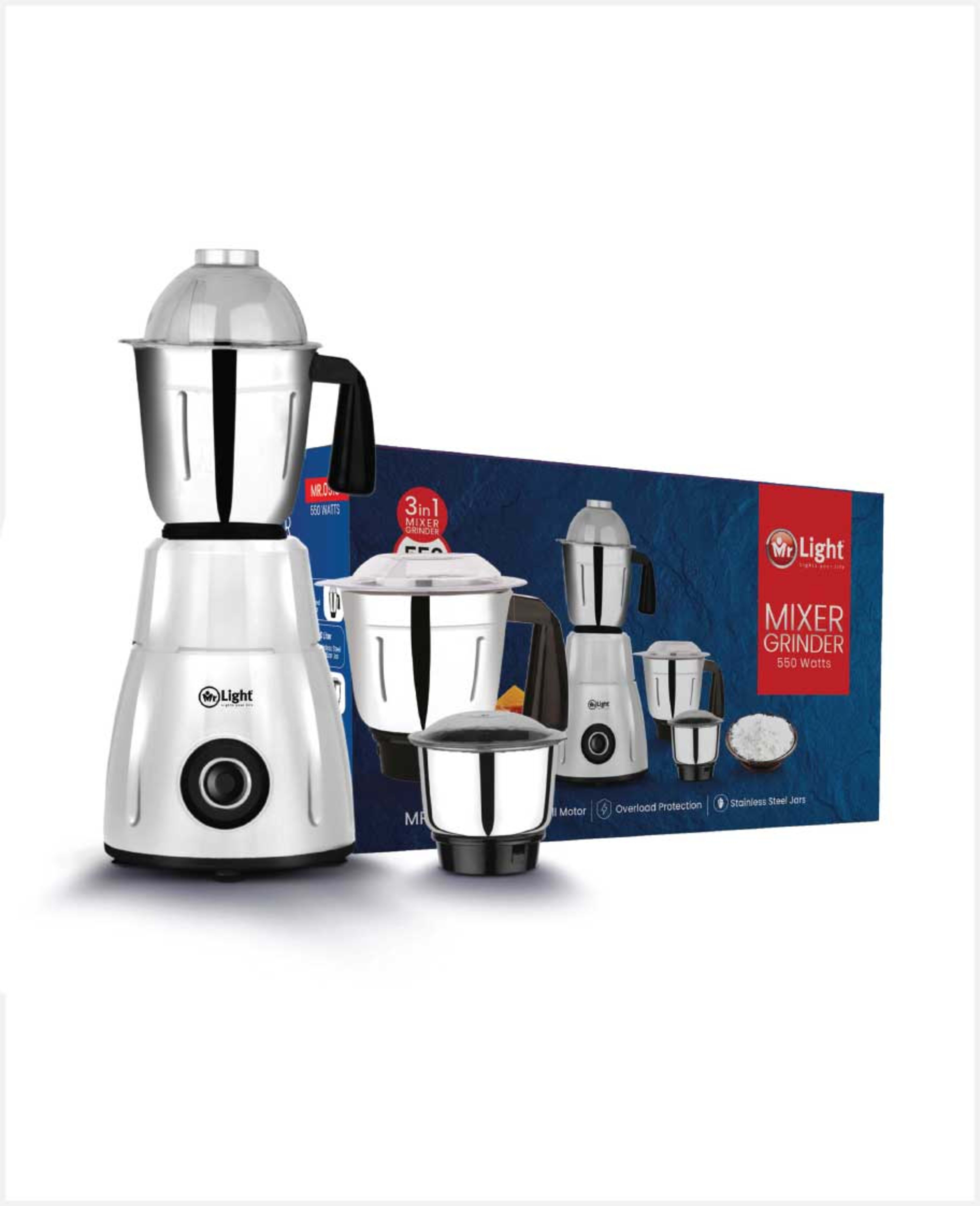 Mr. Light 3 in 1 Blender 550watt Mr 0513