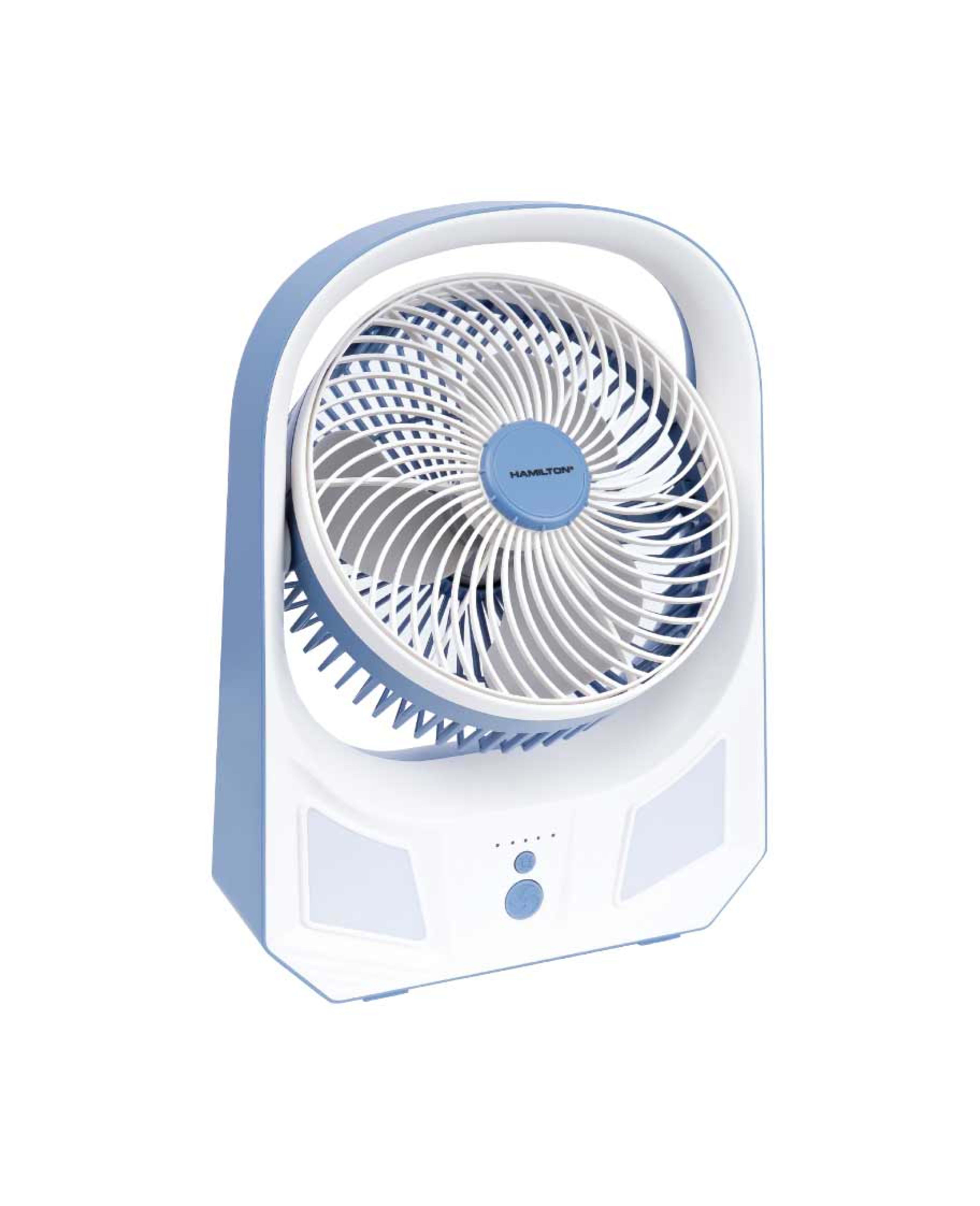 Hamilton Rechargeable Table Fan with LED Light 8inch Ht7439