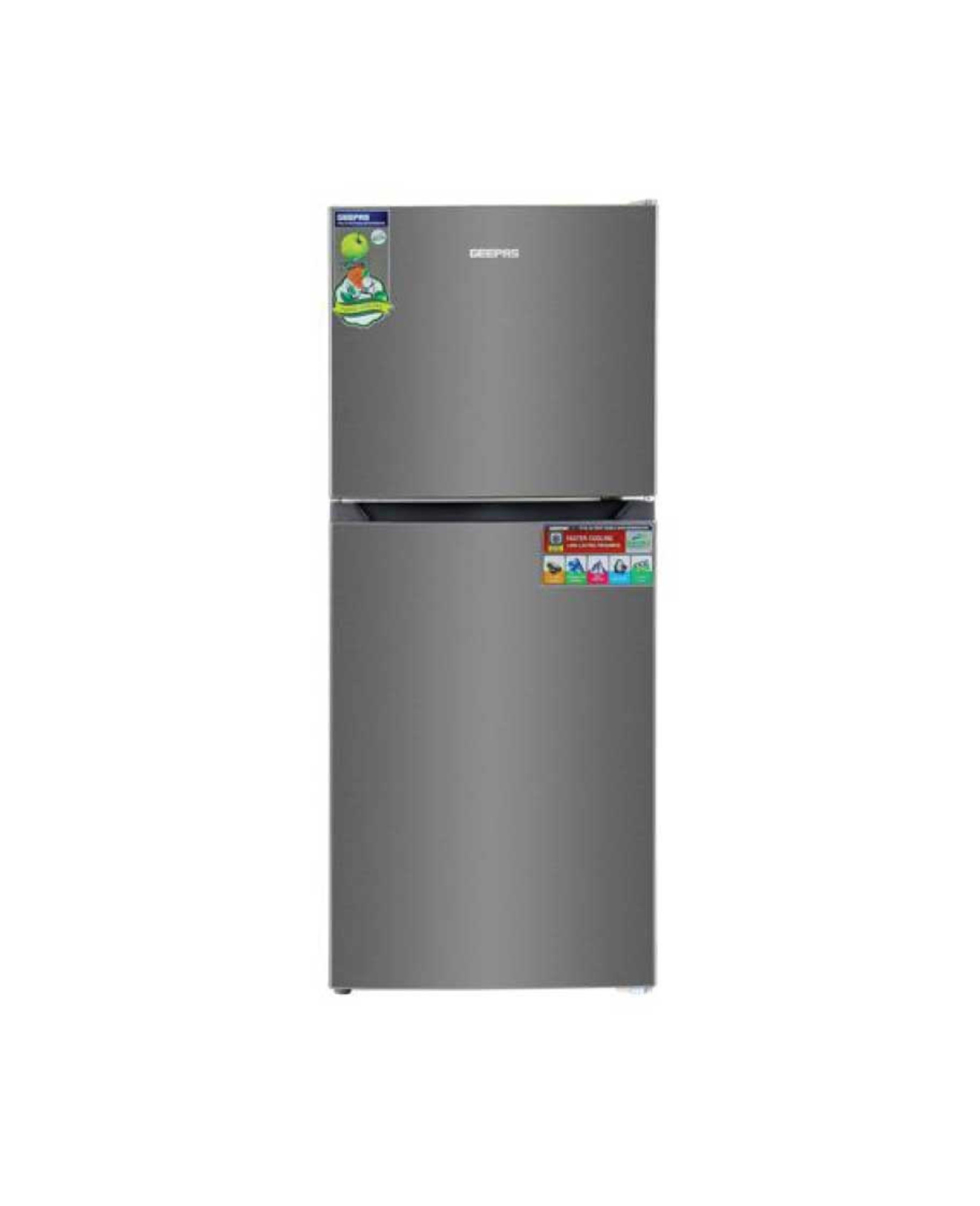 Geepas Double Door No-frost Refrigerator 250ltr Grf2522sxn