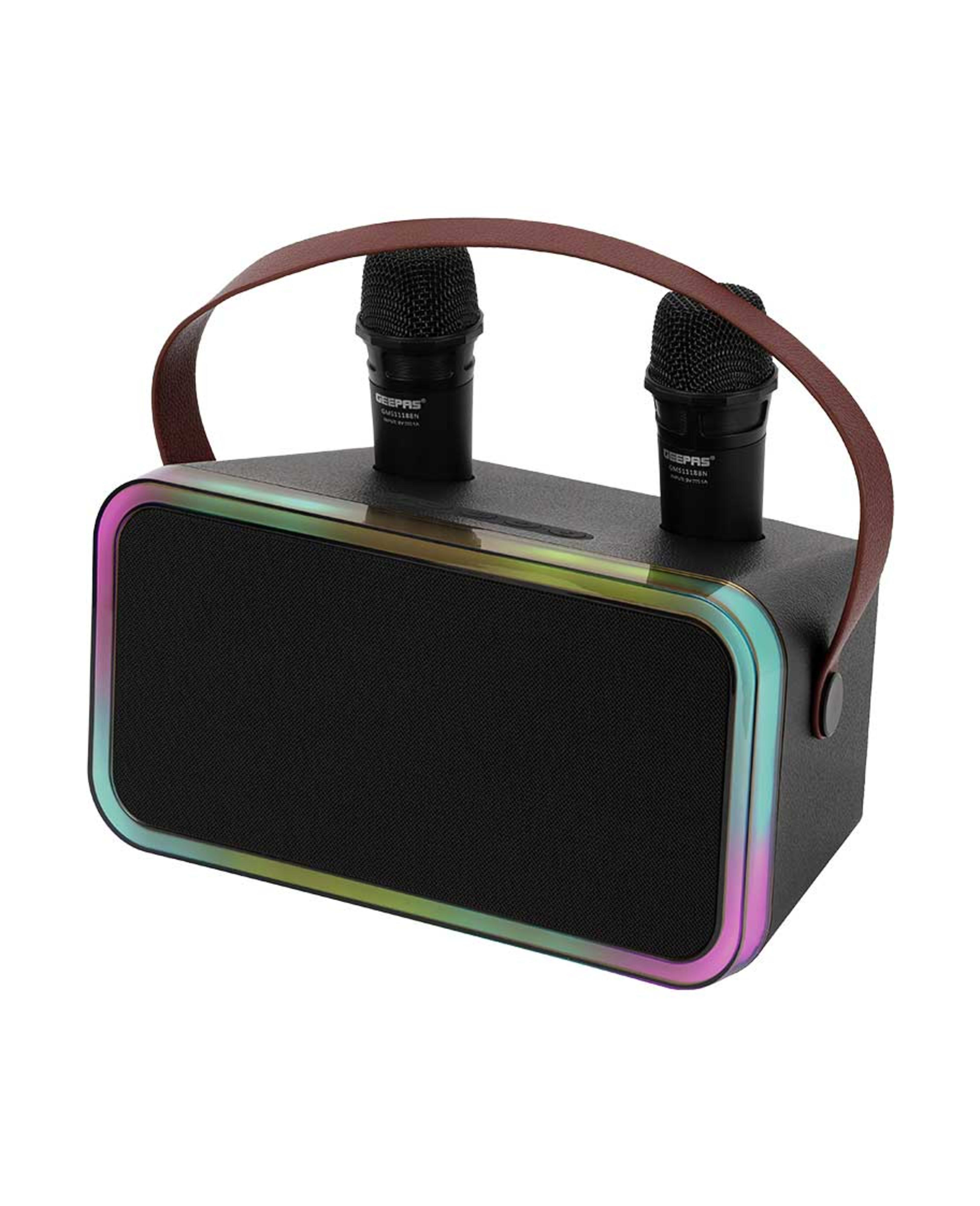 Geepas Karaoke Speaker with Wireless Mic & Bt Gms11188
