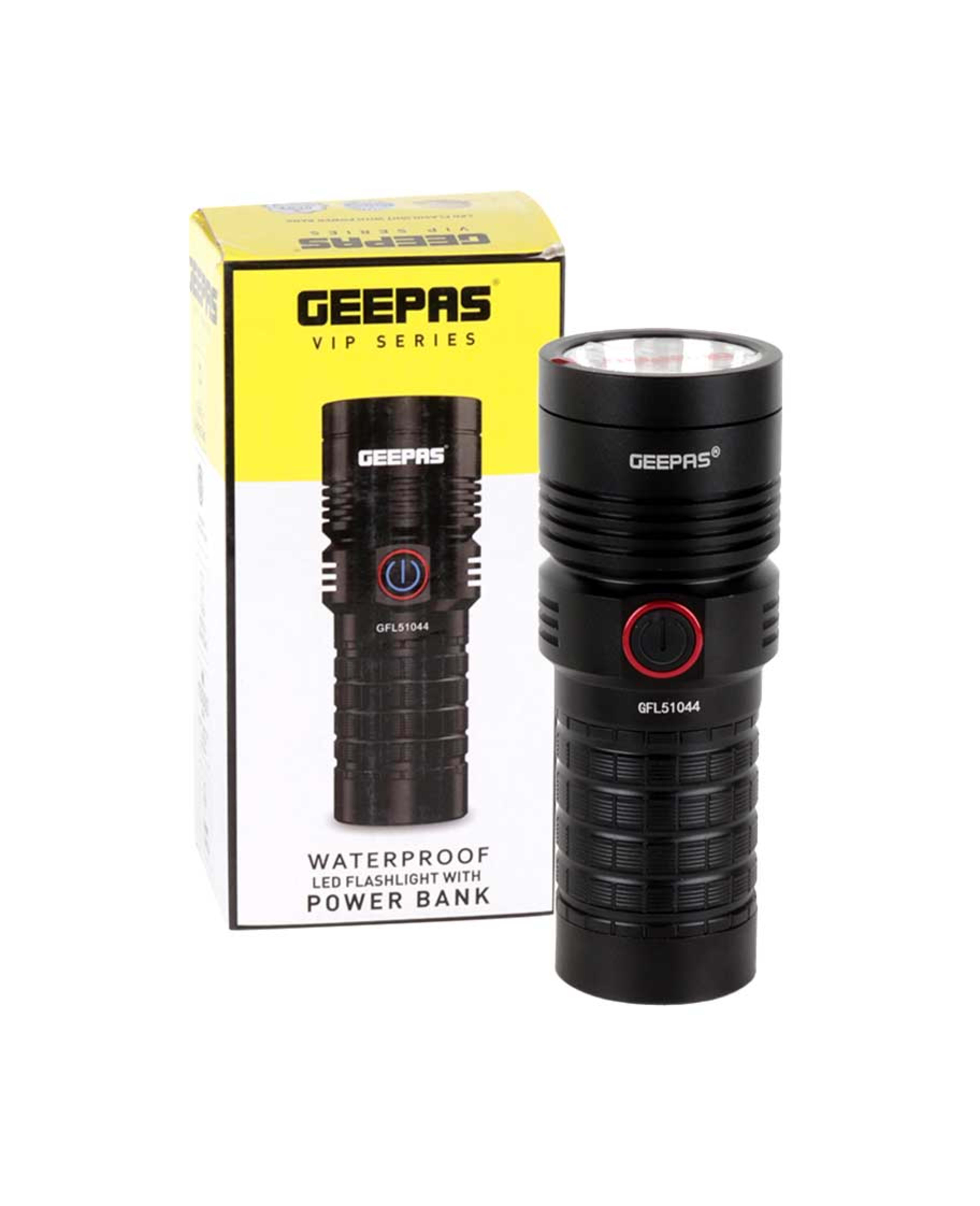 Geepas Flash Light with Power Bank 15hrs Gfl51044
