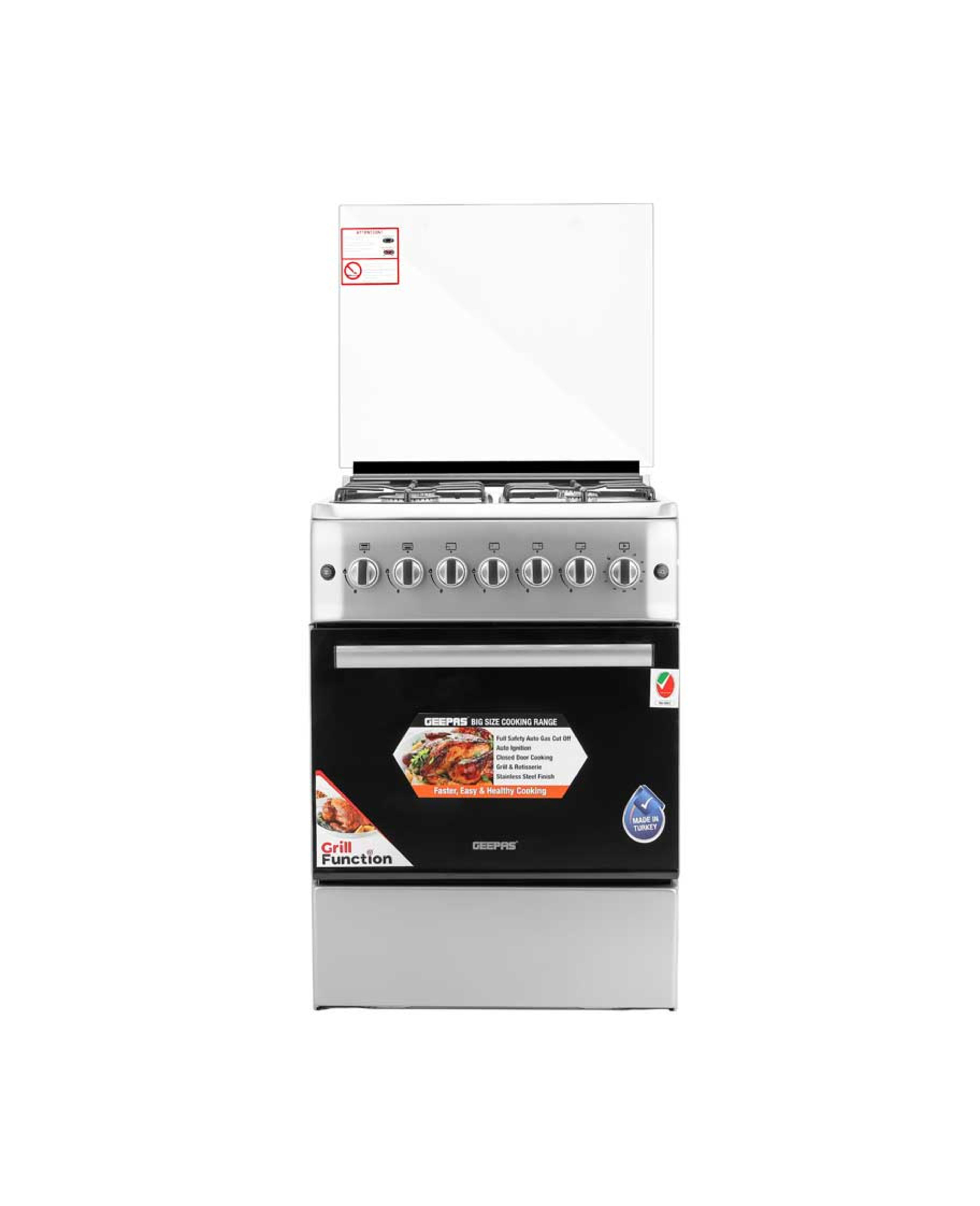 Geepas 4 Burner Cooking Range 60x60 Gcr6057