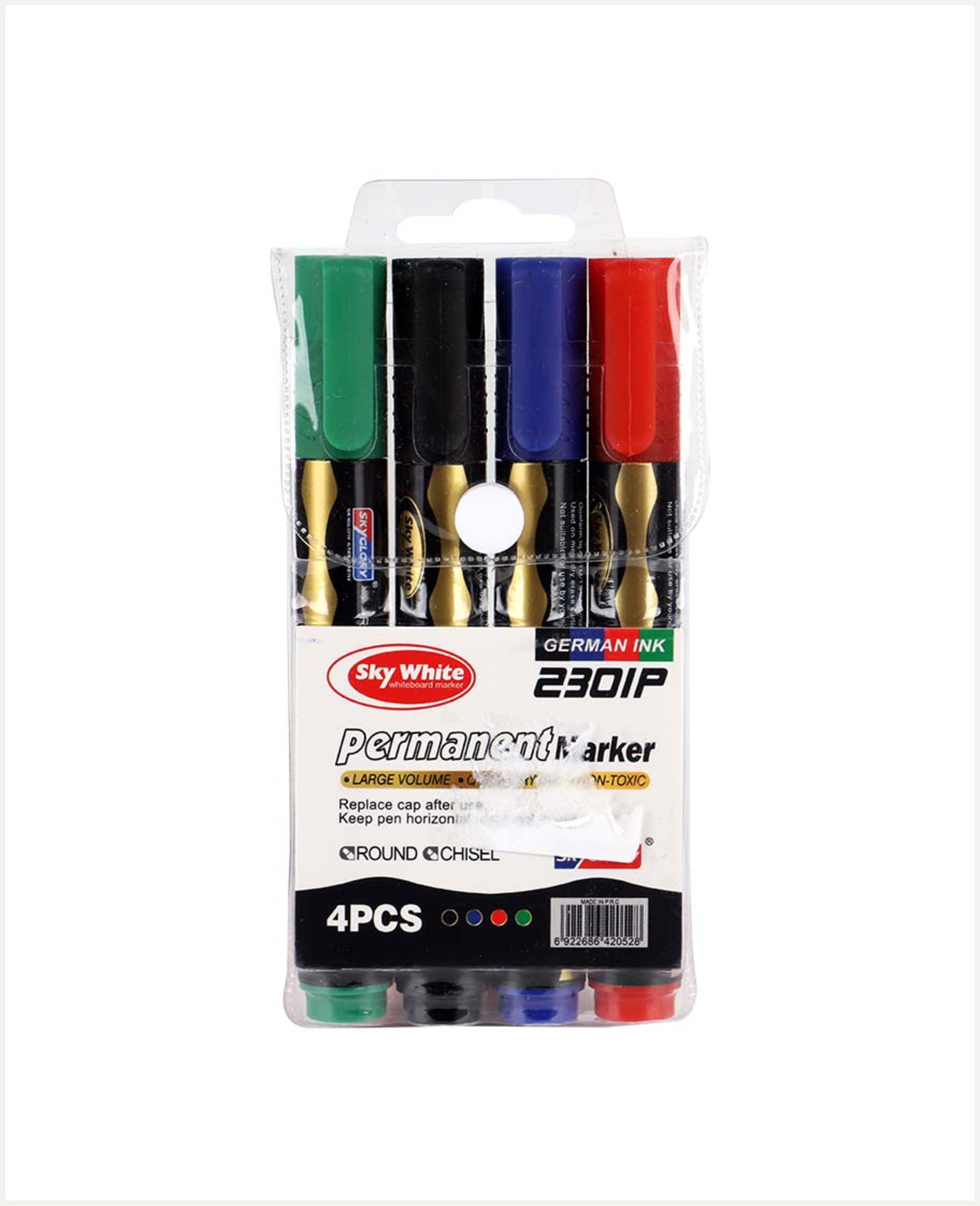Sky White Permanent Marker 4pcs 2301p